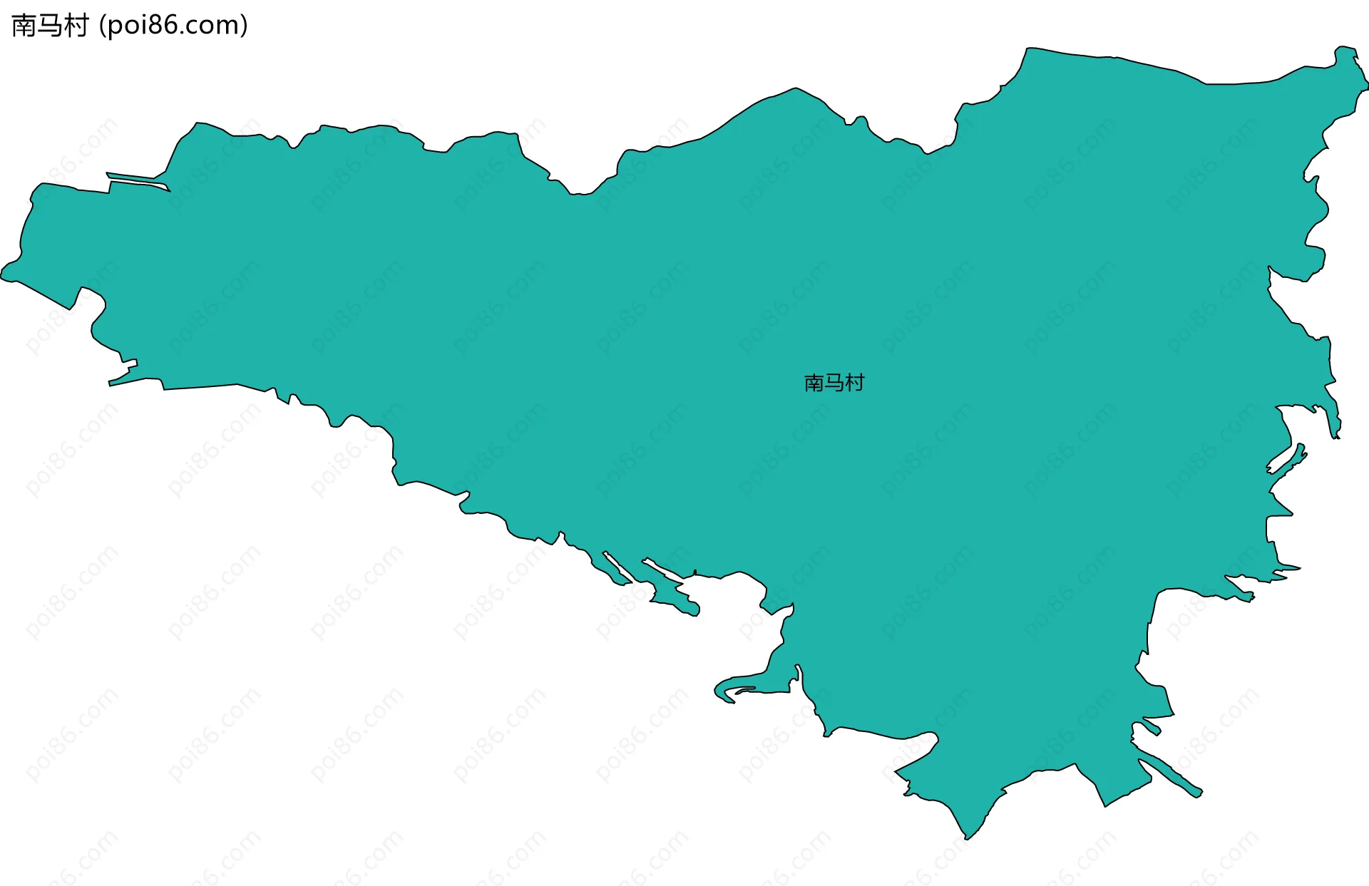 南马村边界地图