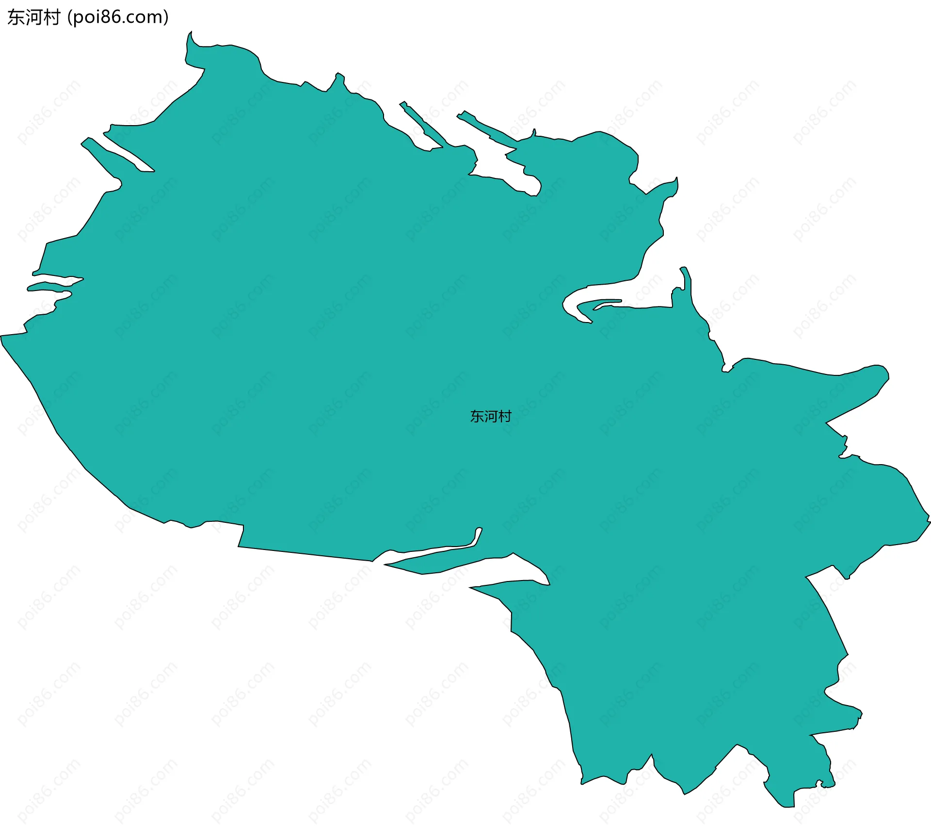 东河村边界地图