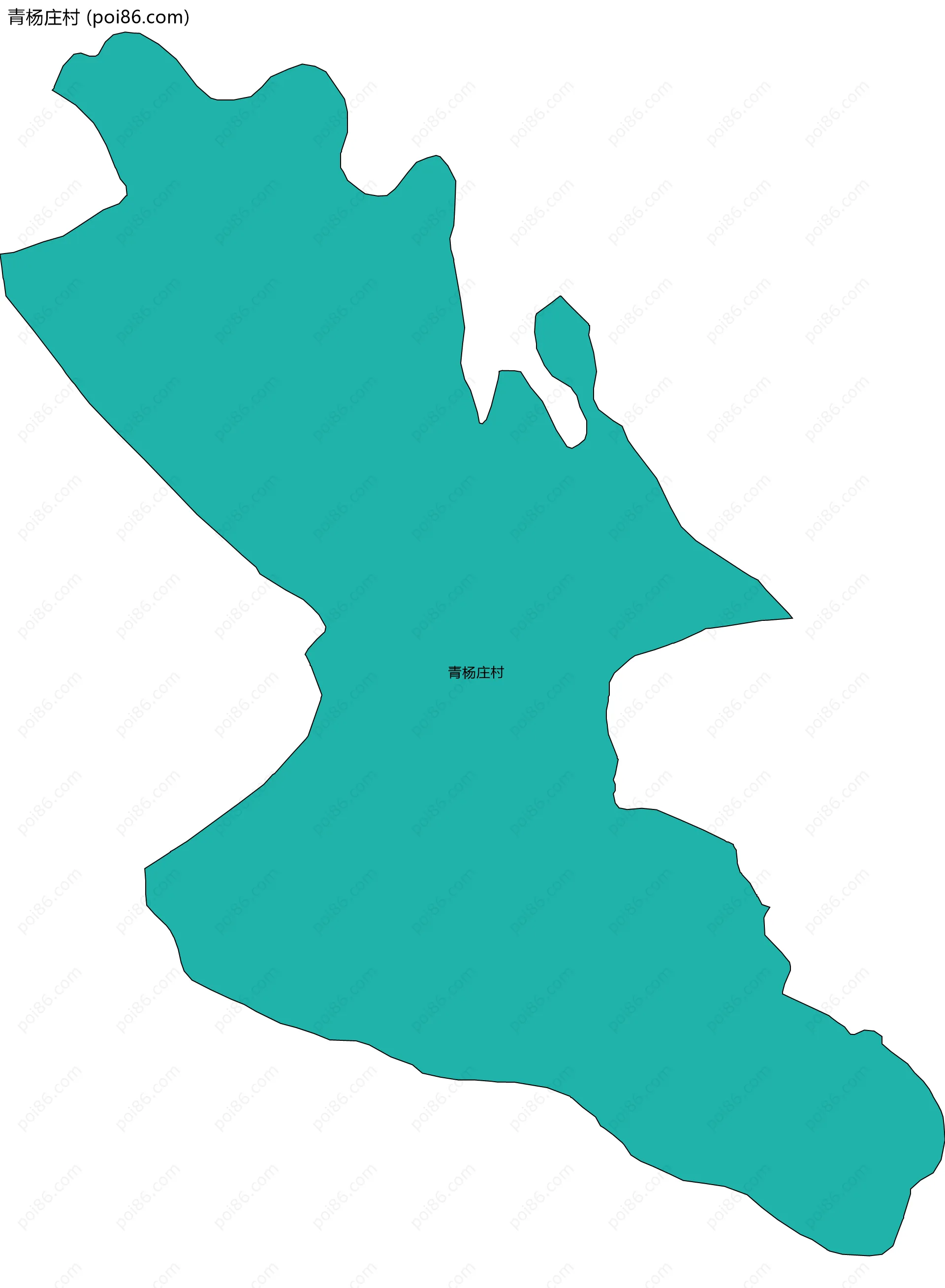 青杨庄村边界地图