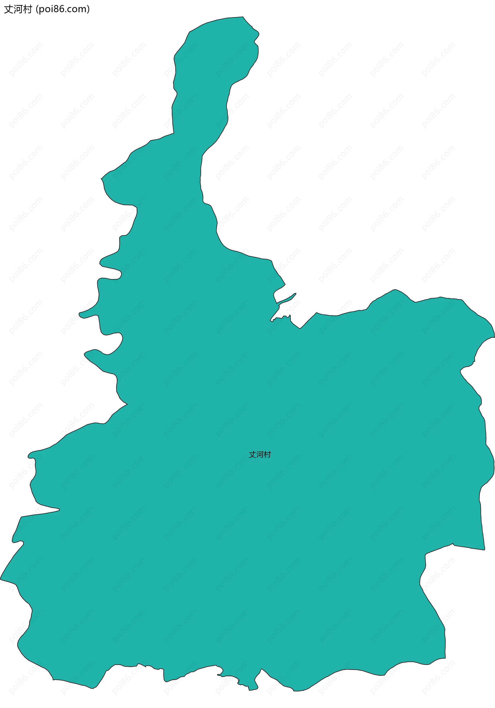 丈河村边界地图