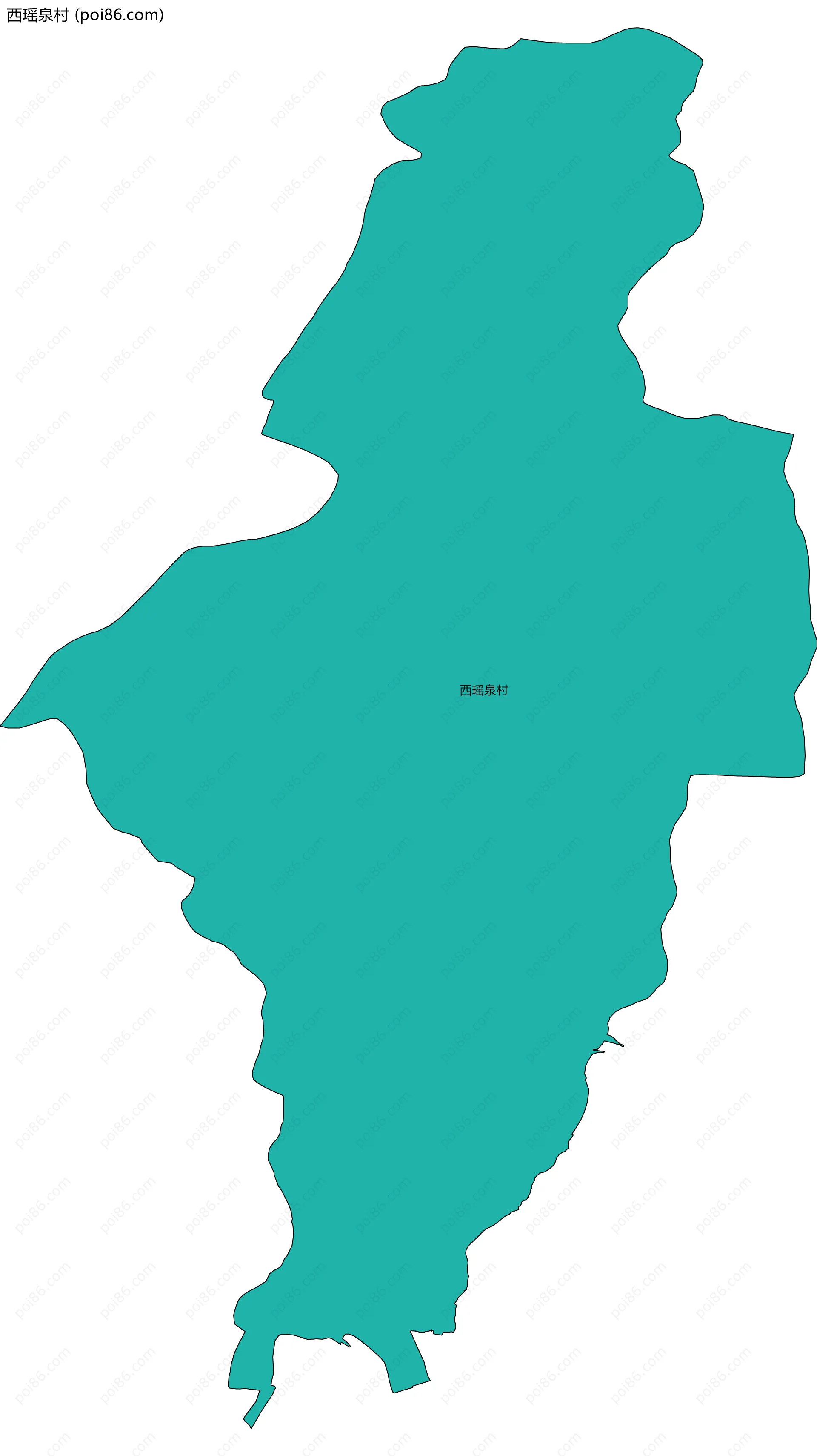 西瑶泉村边界地图