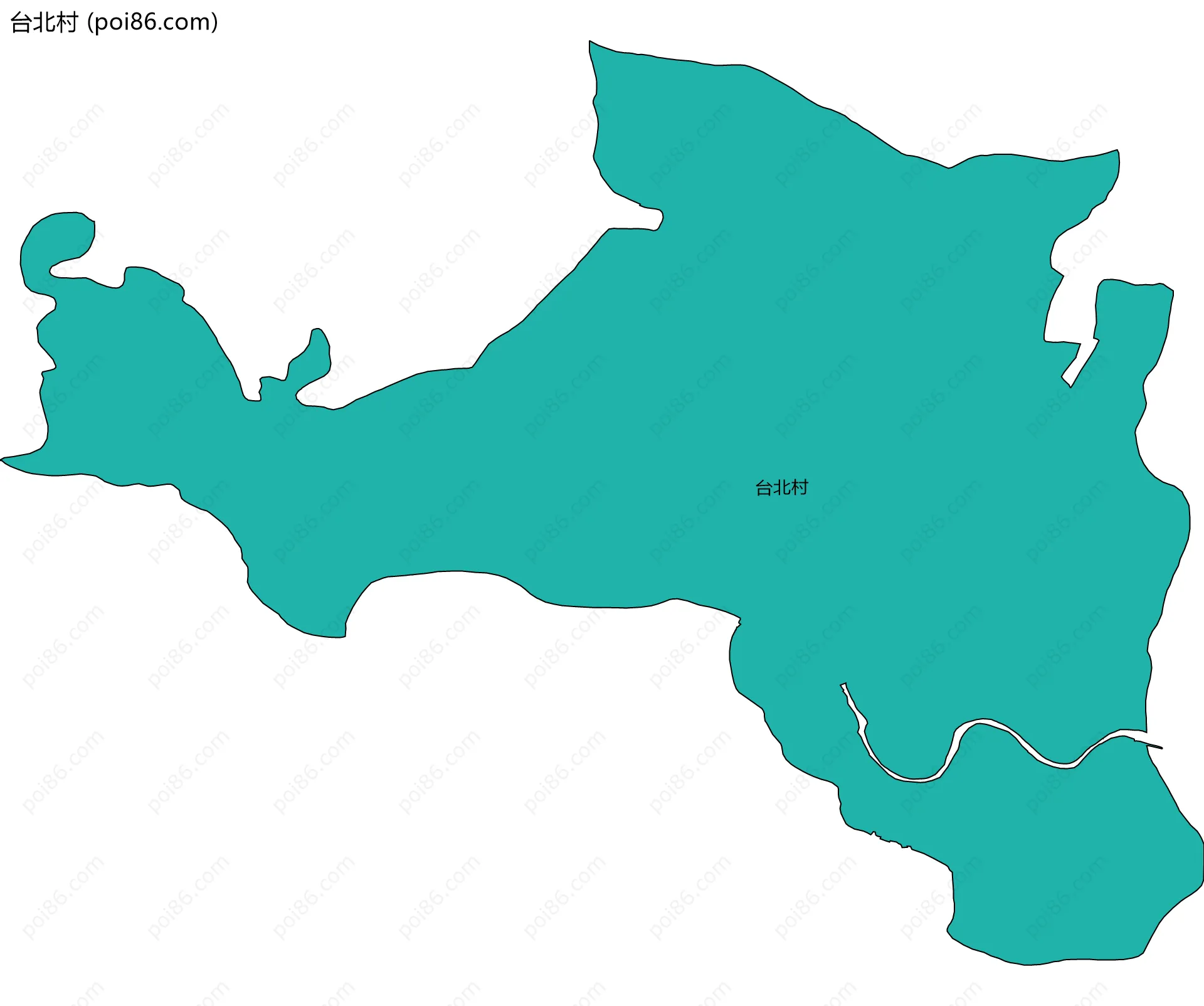 台北村边界地图