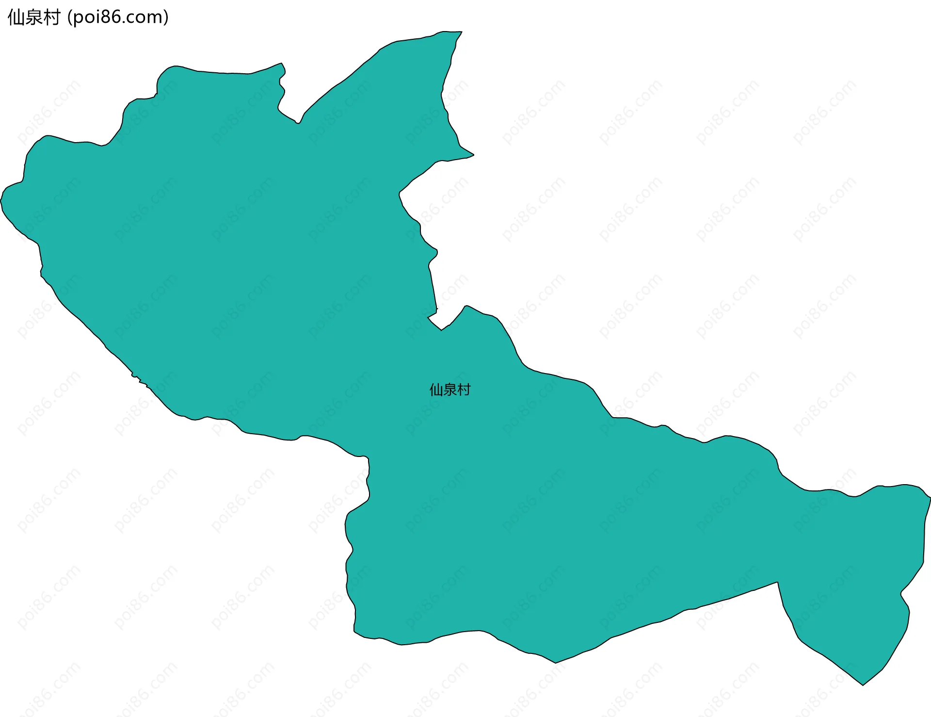 仙泉村边界地图