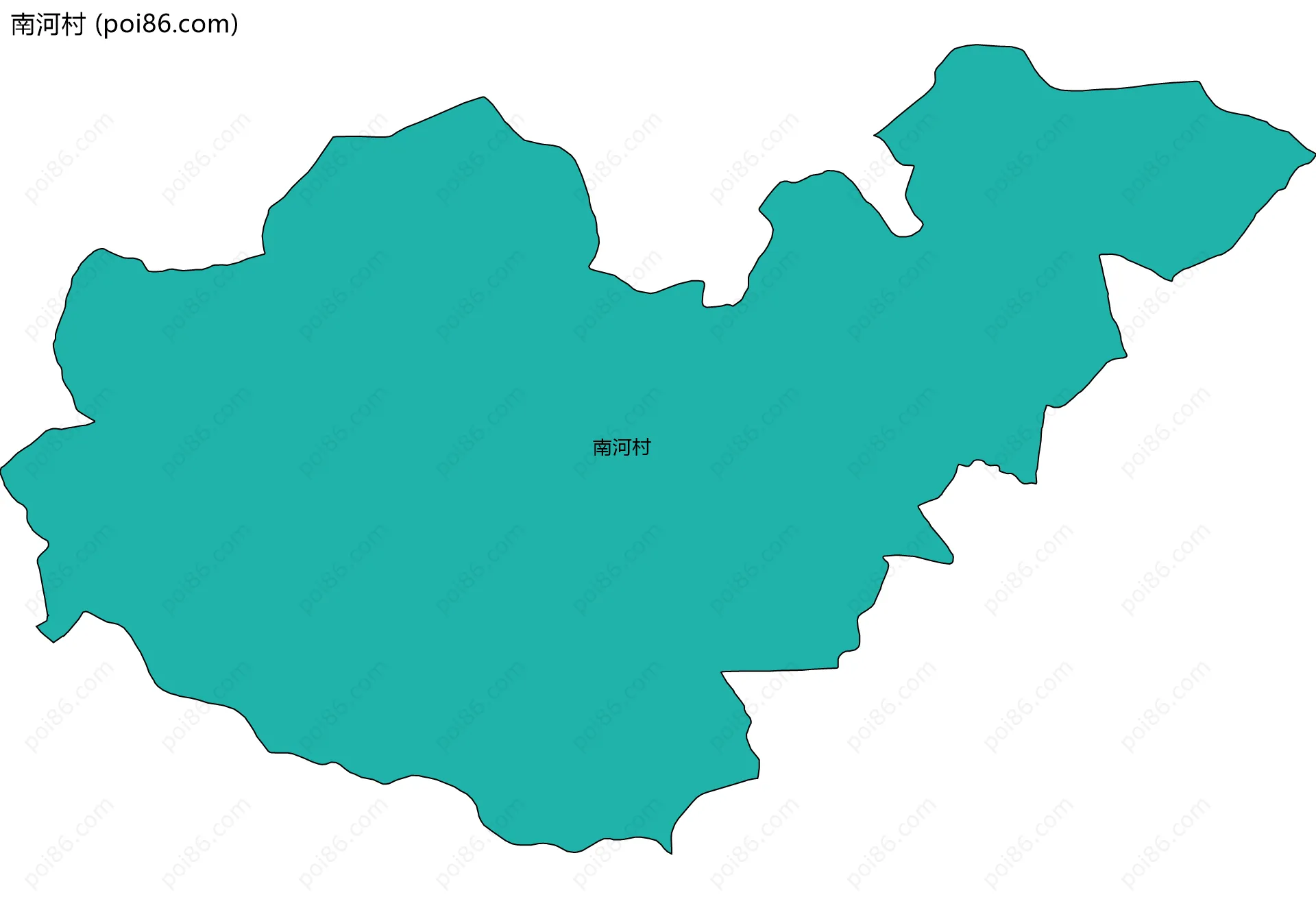 南河村边界地图