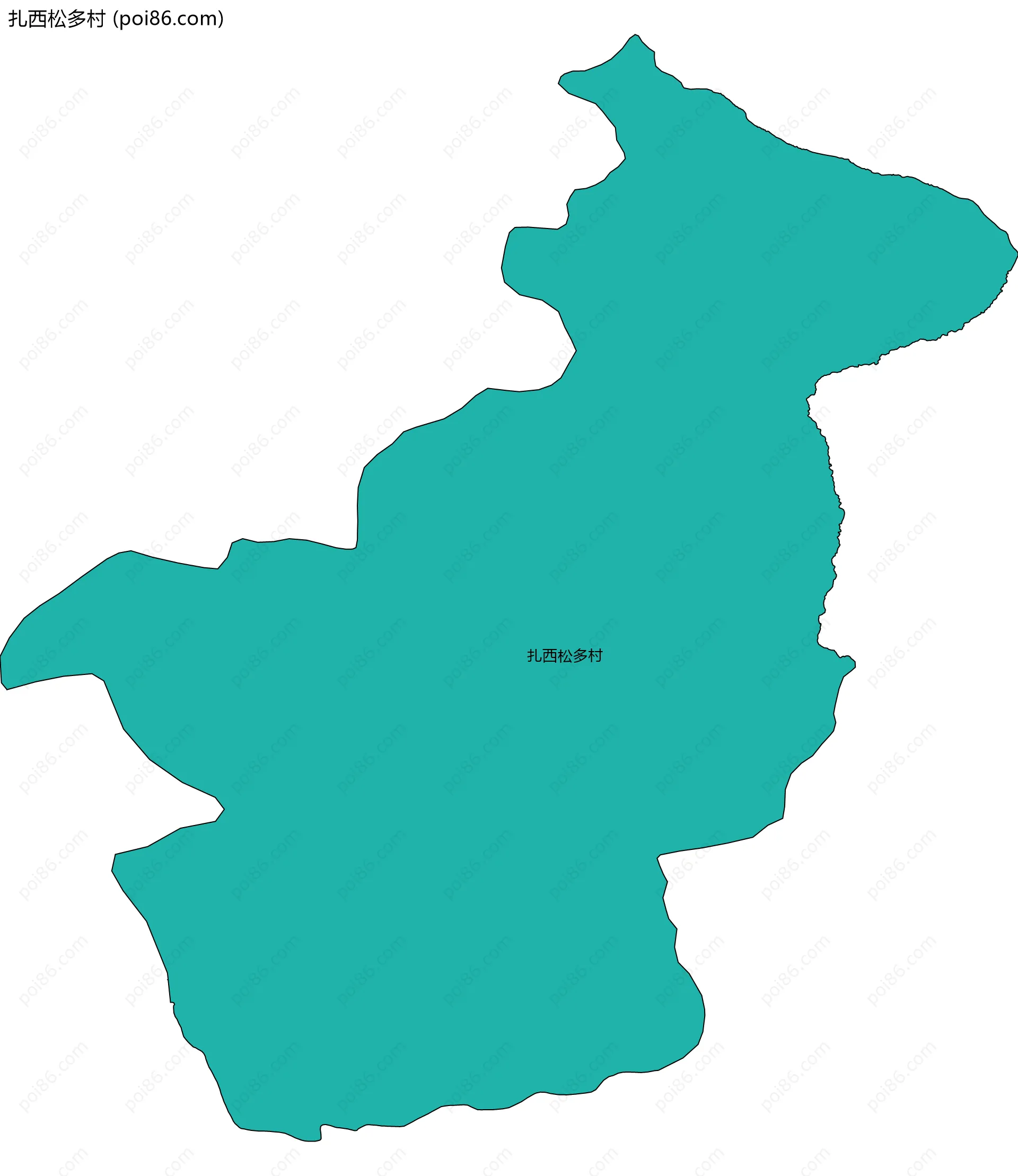 扎西松多村边界地图