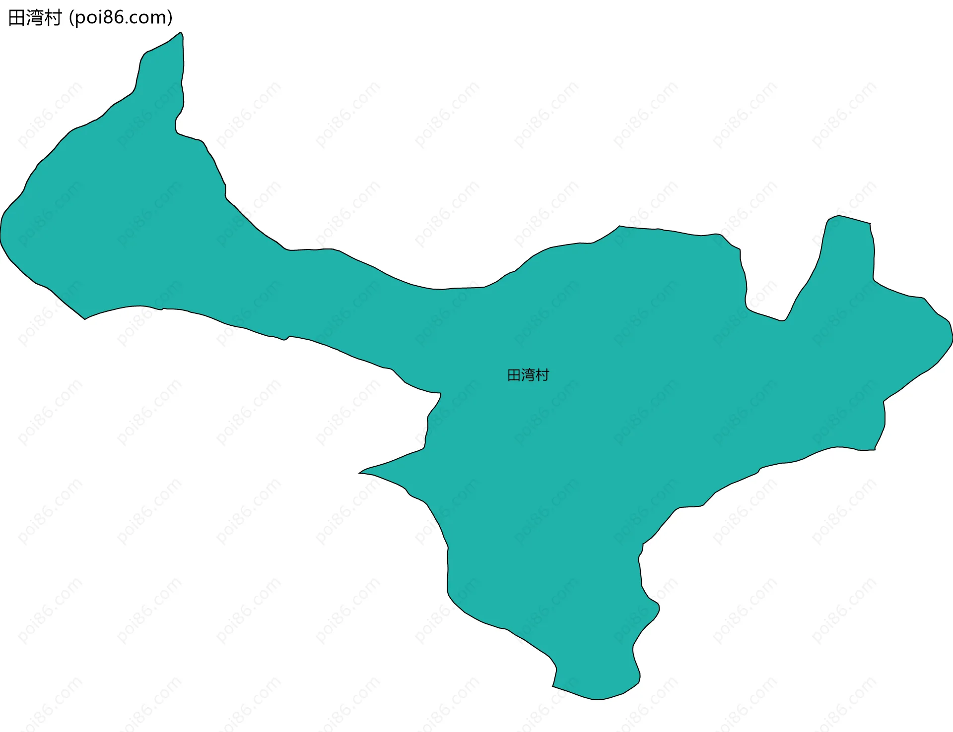 田湾村边界地图