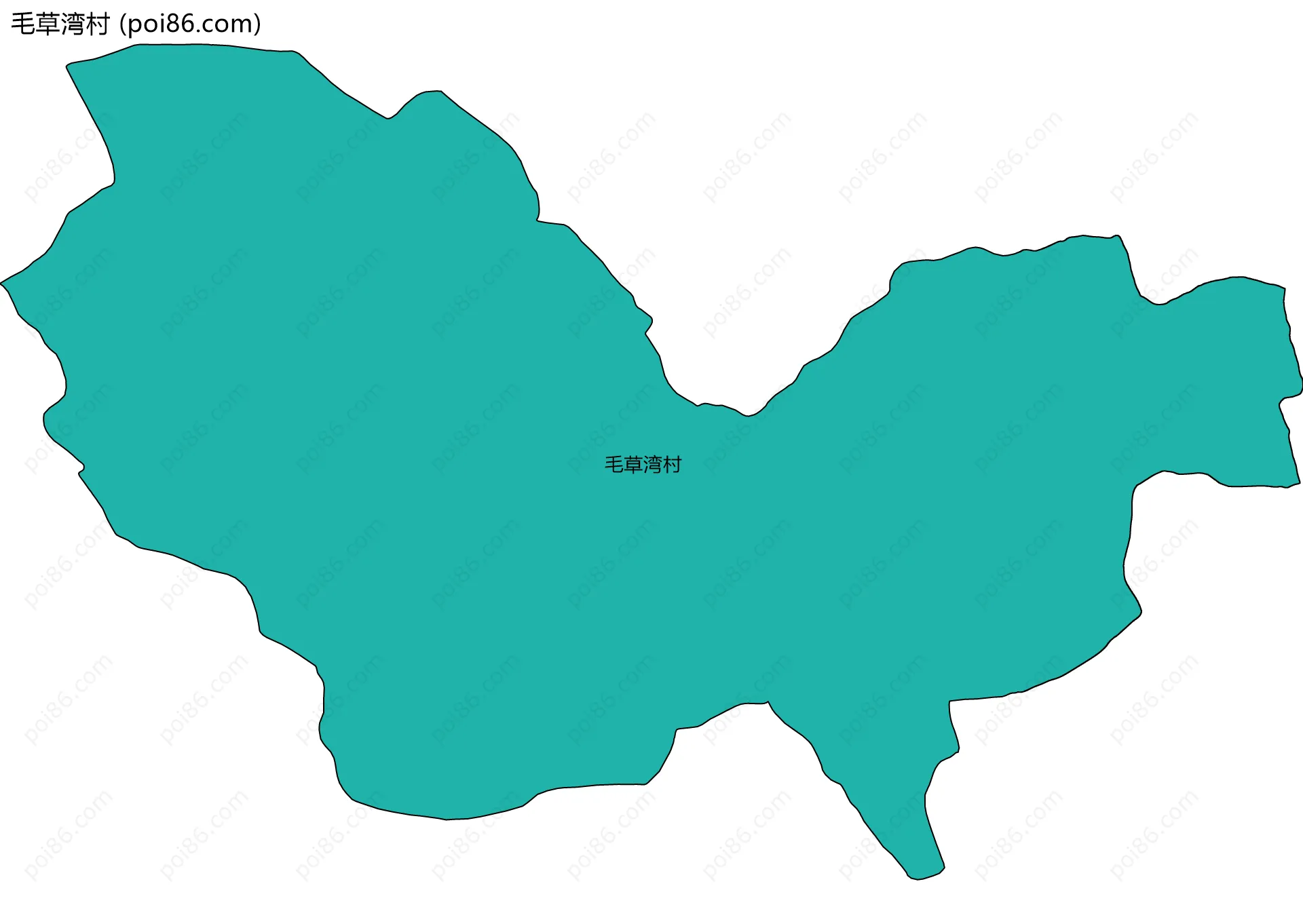 毛草湾村边界地图