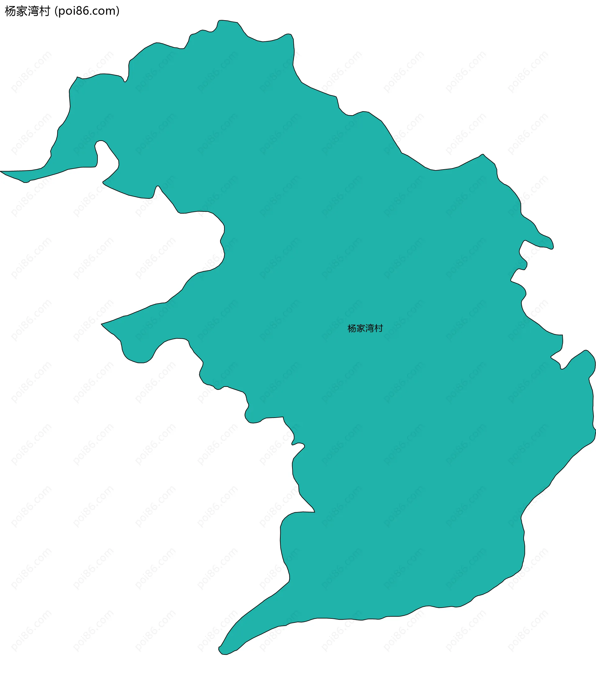 杨家湾村边界地图