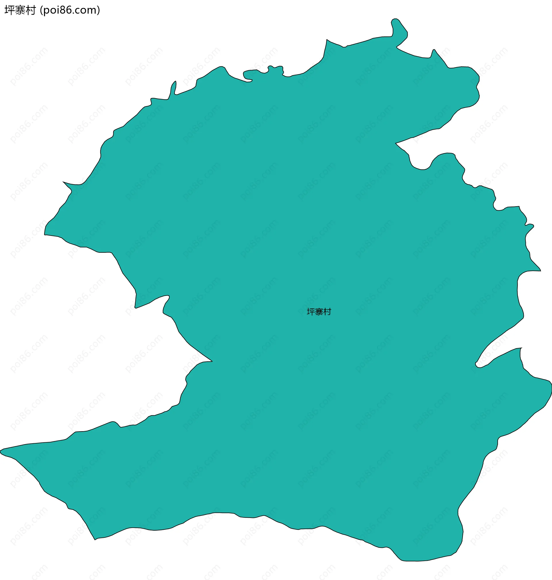 坪寨村边界地图