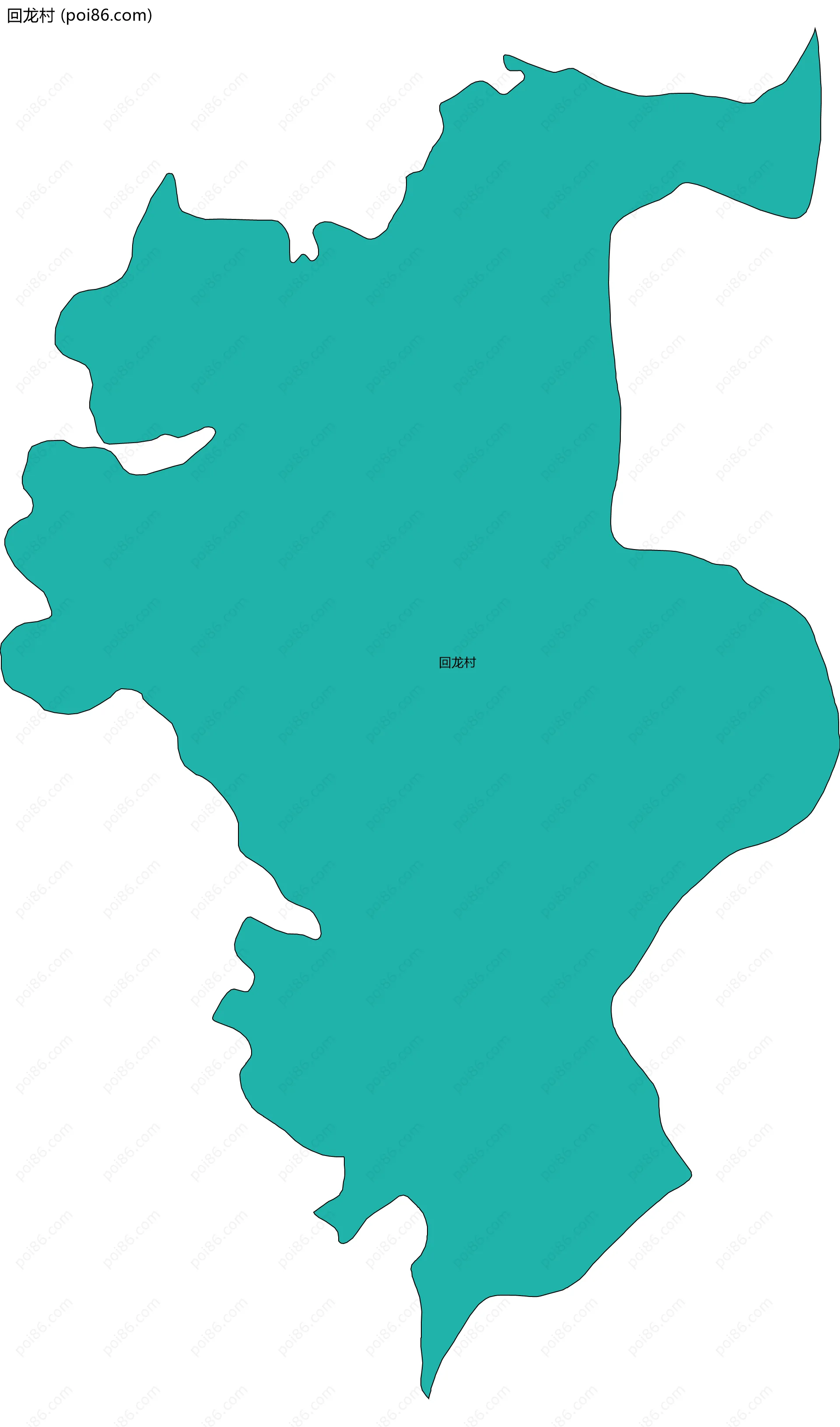 回龙村边界地图