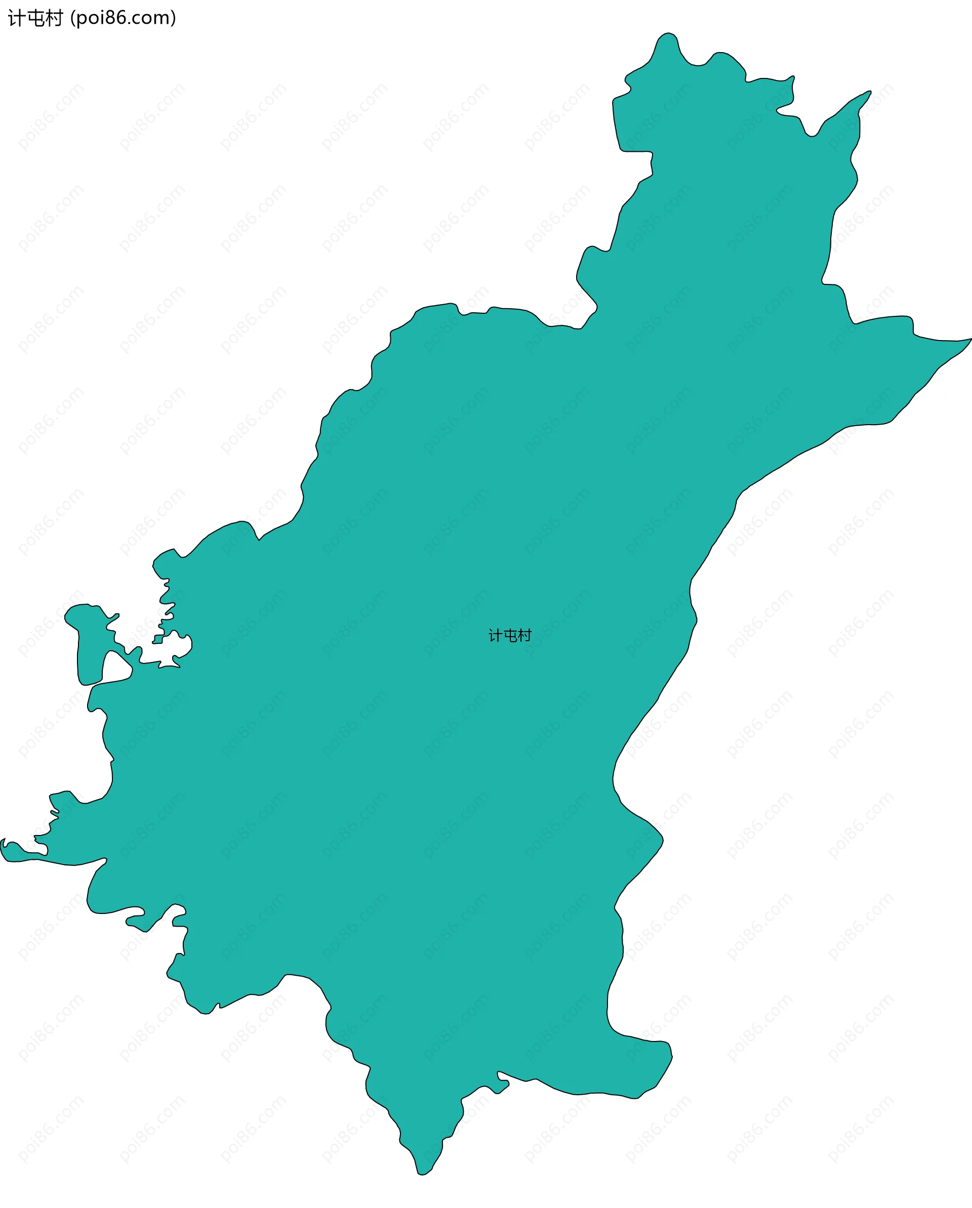 计屯村边界地图