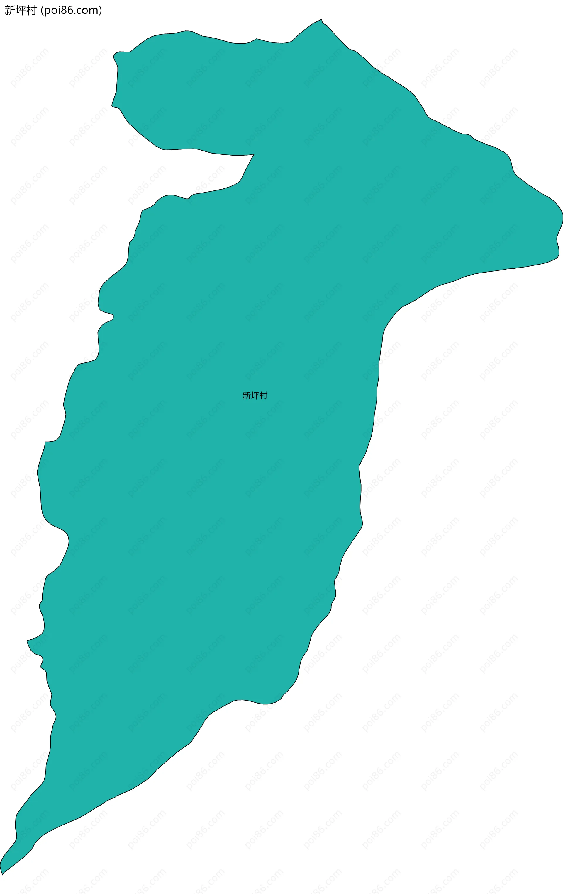 新坪村边界地图