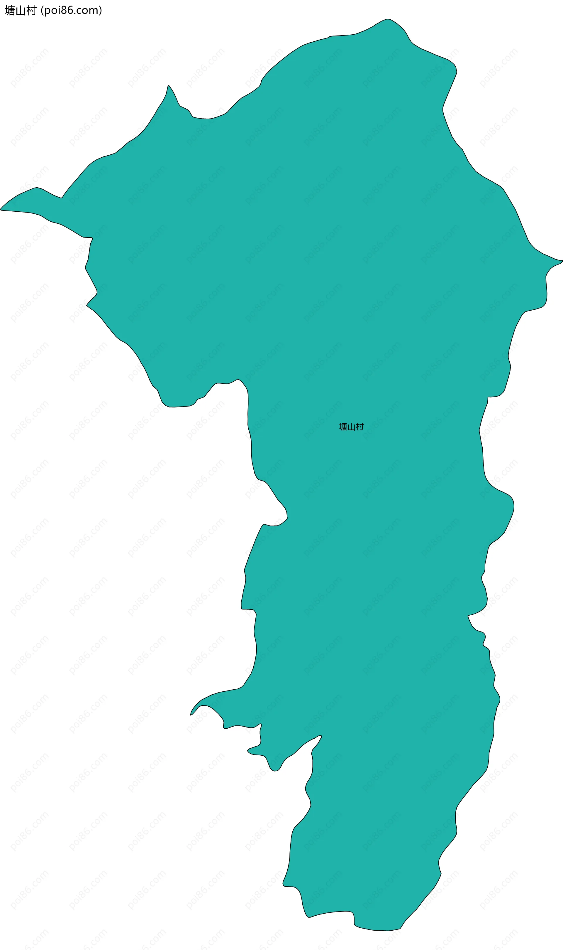 塘山村边界地图