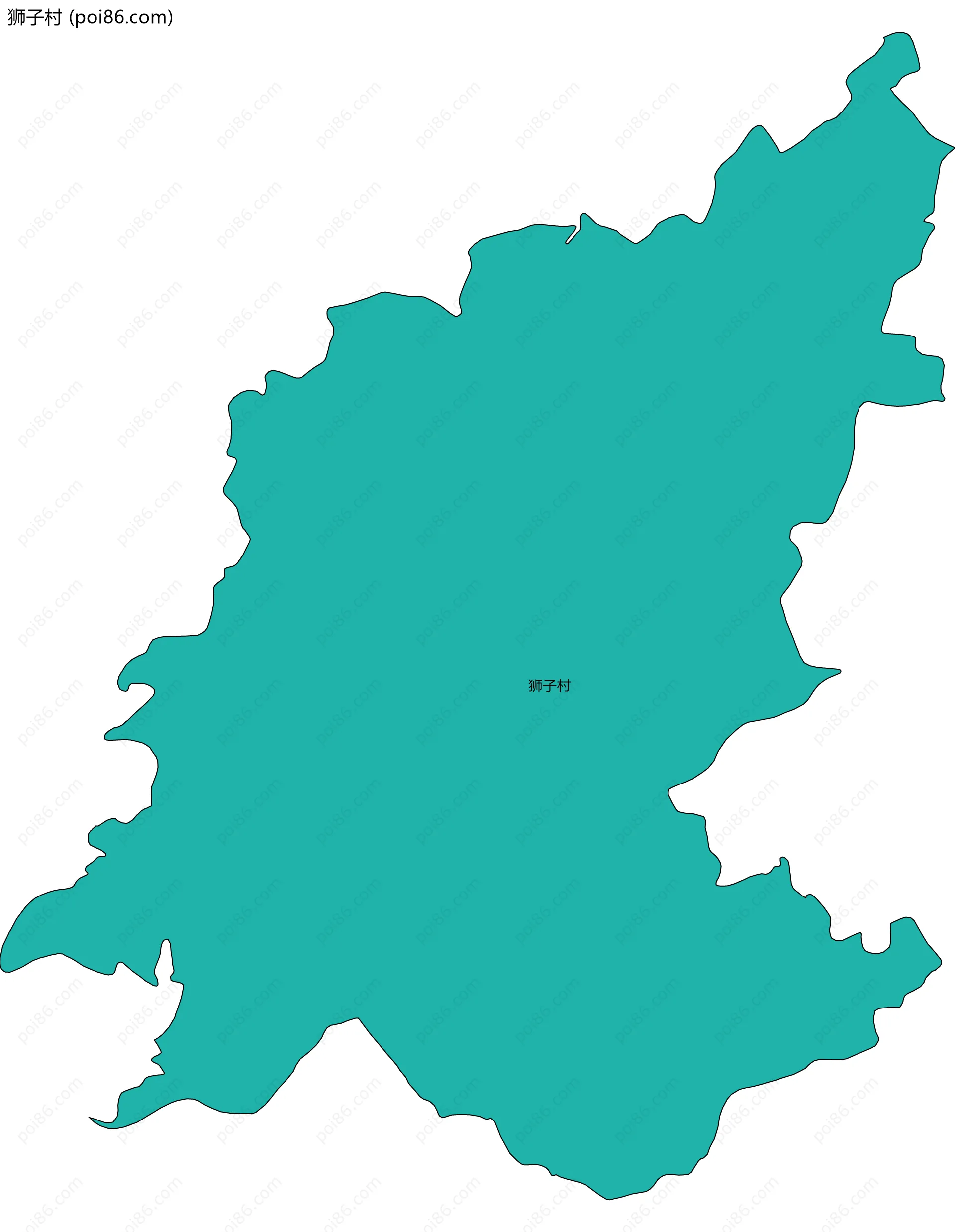 狮子村边界地图