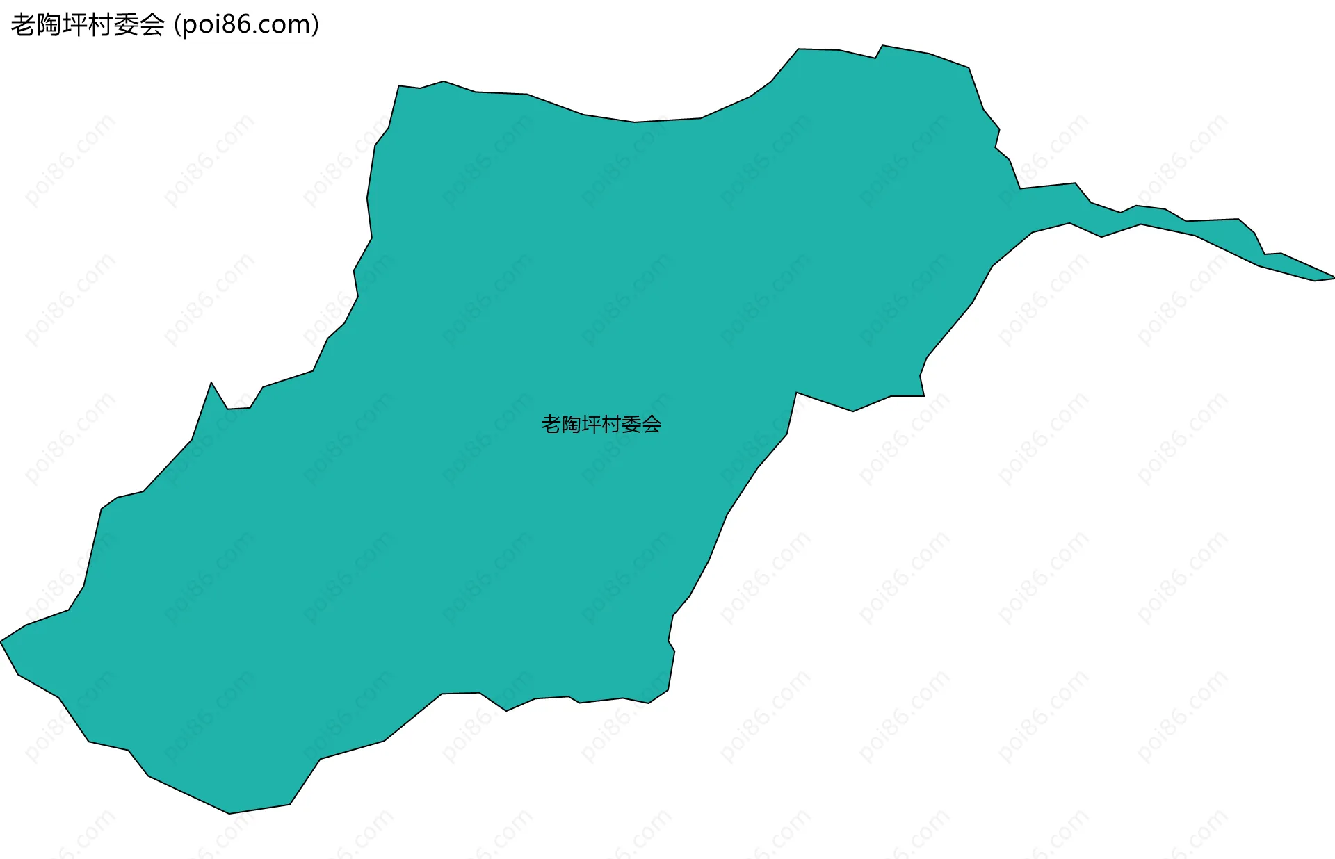 老陶坪村委会边界地图