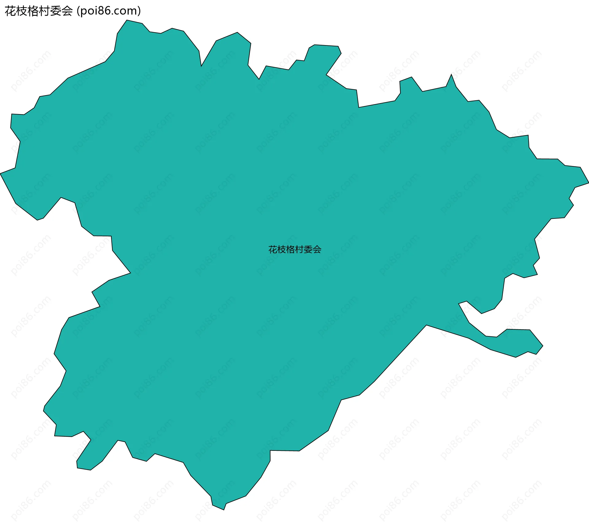 花枝格村委会边界地图