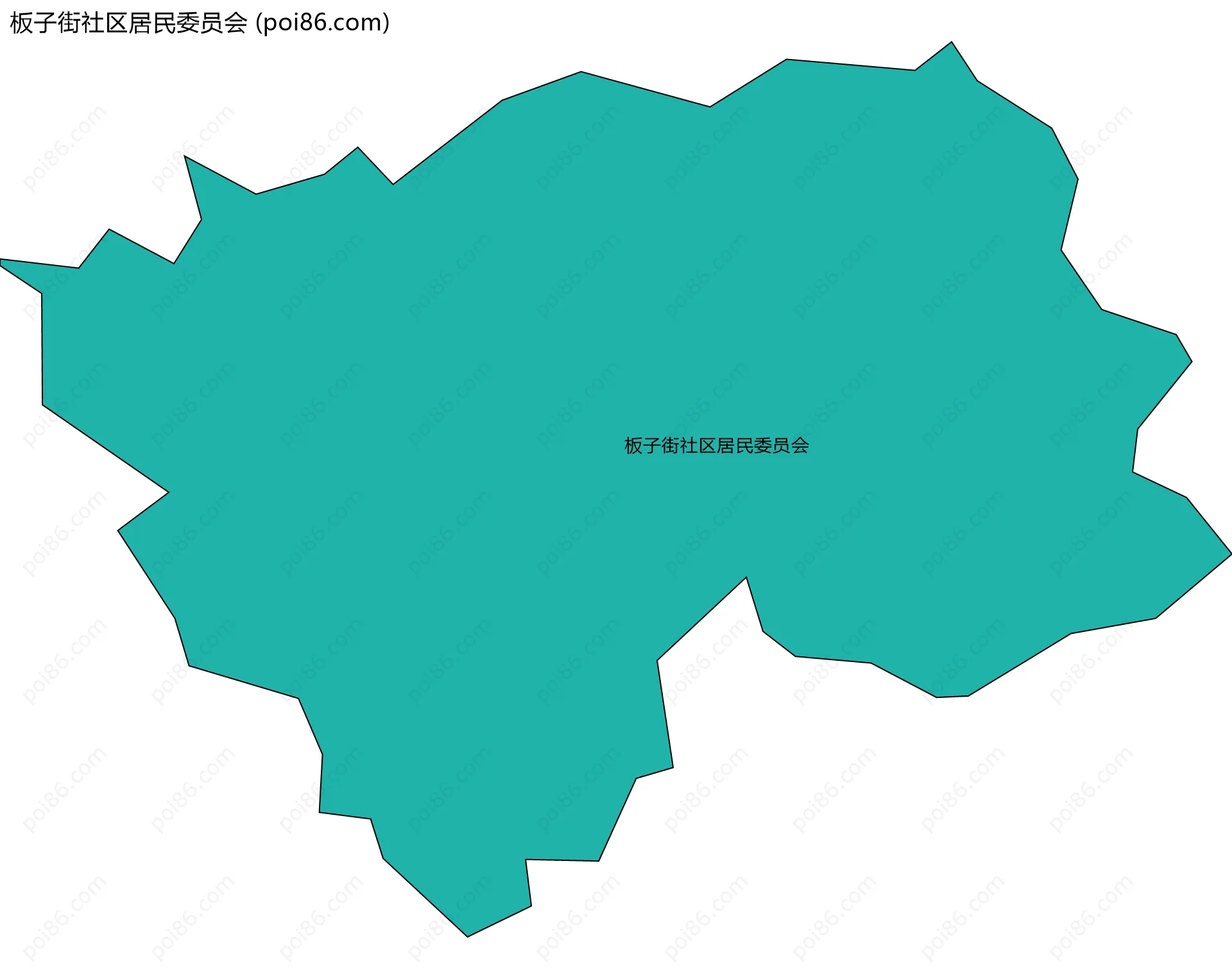 板子街社区居民委员会边界地图