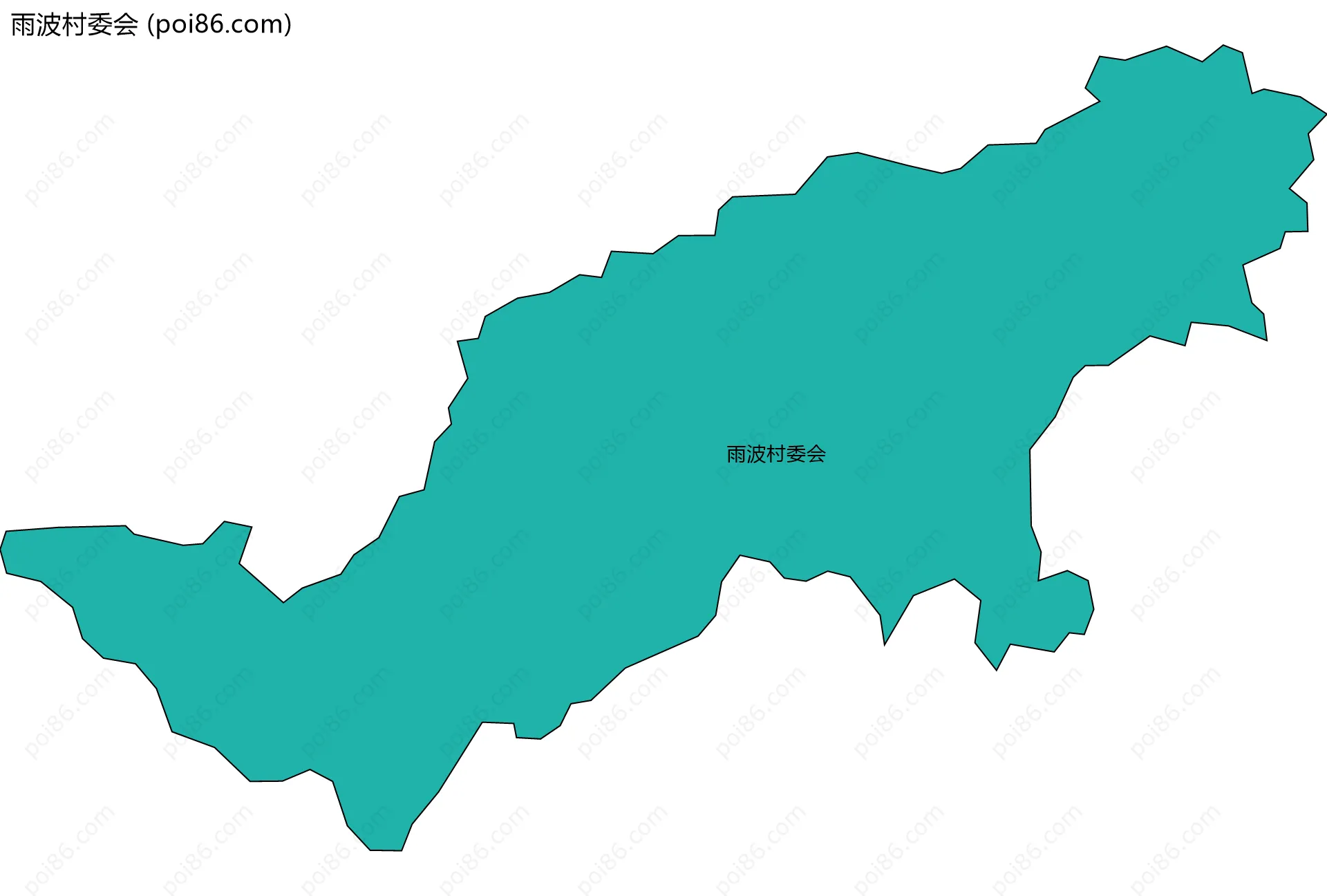 雨波村委会边界地图