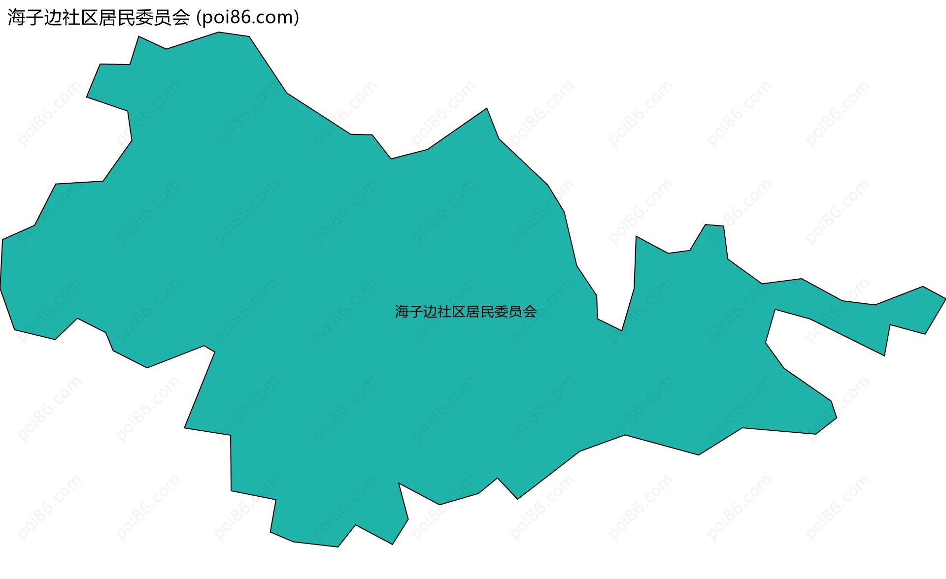 海子边社区居民委员会边界地图