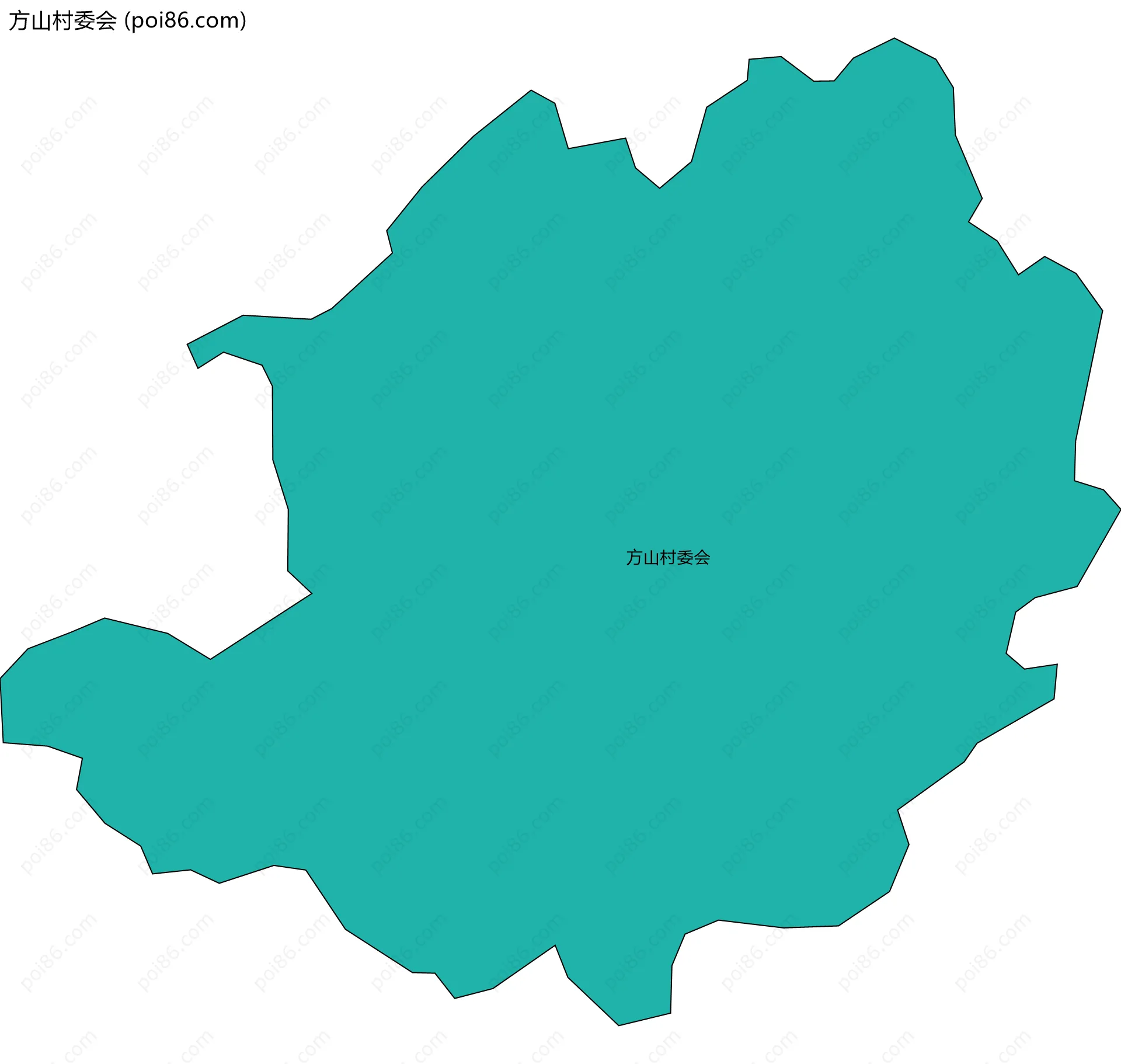 方山村委会边界地图