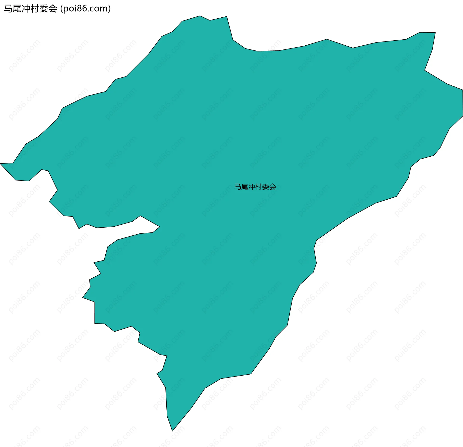 马尾冲村委会边界地图