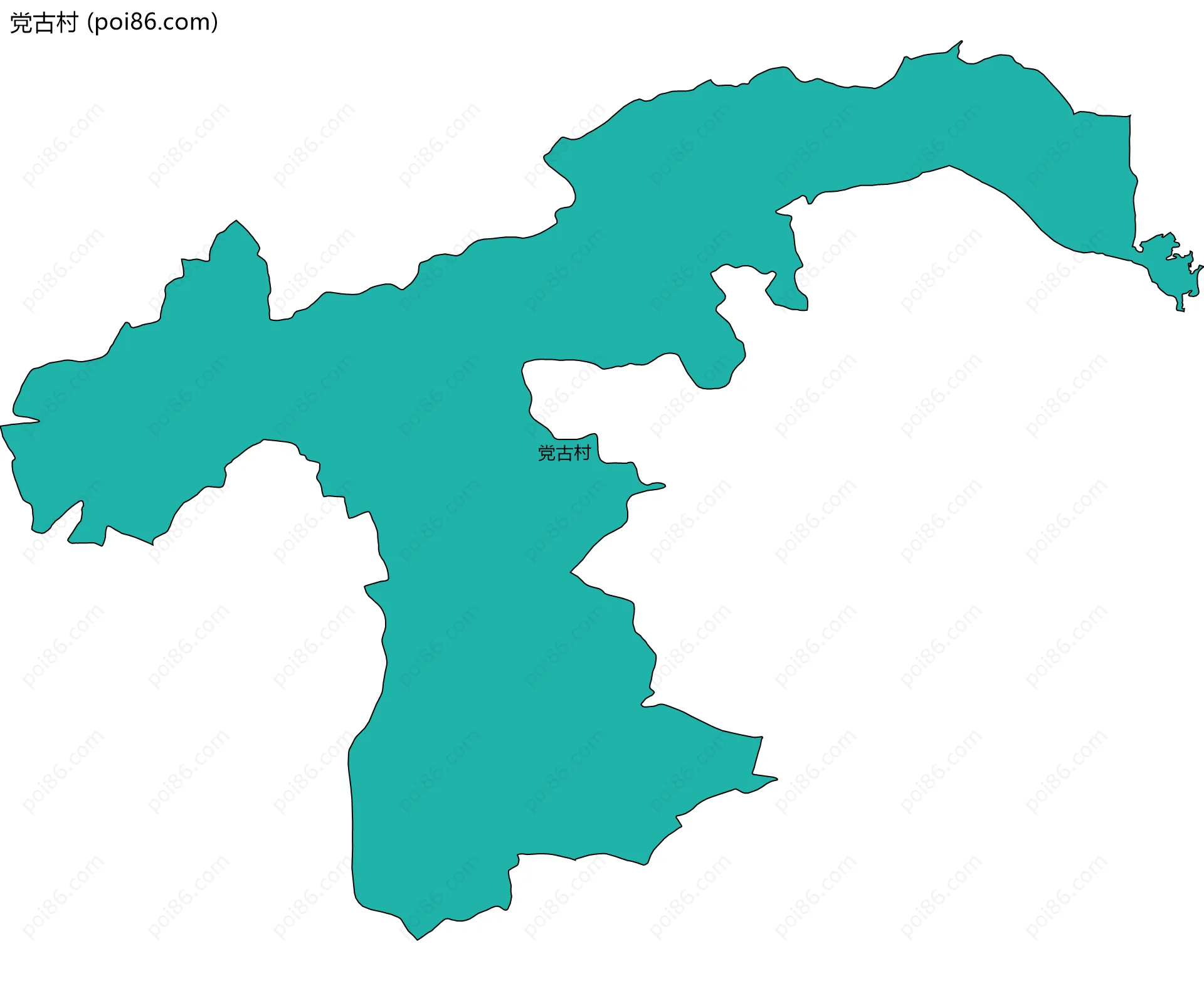党古村边界地图
