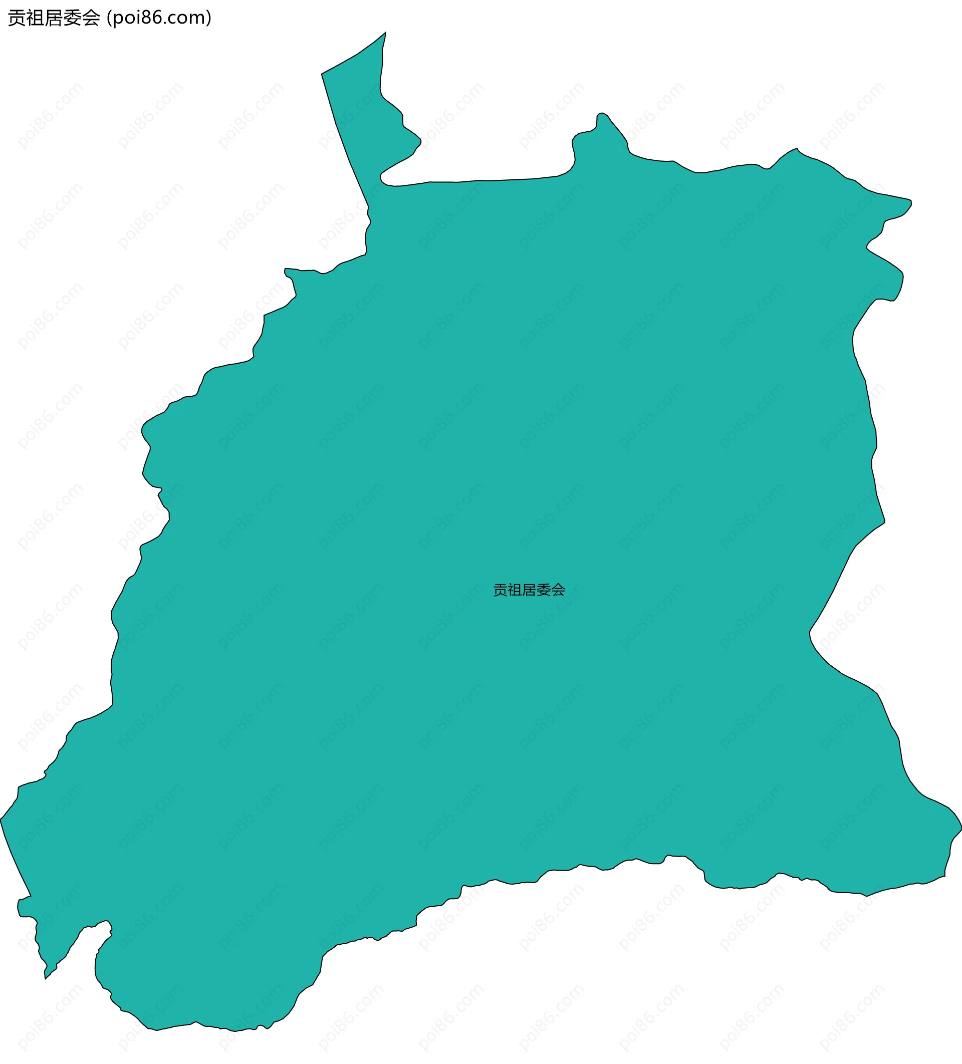 贡祖居委会边界地图