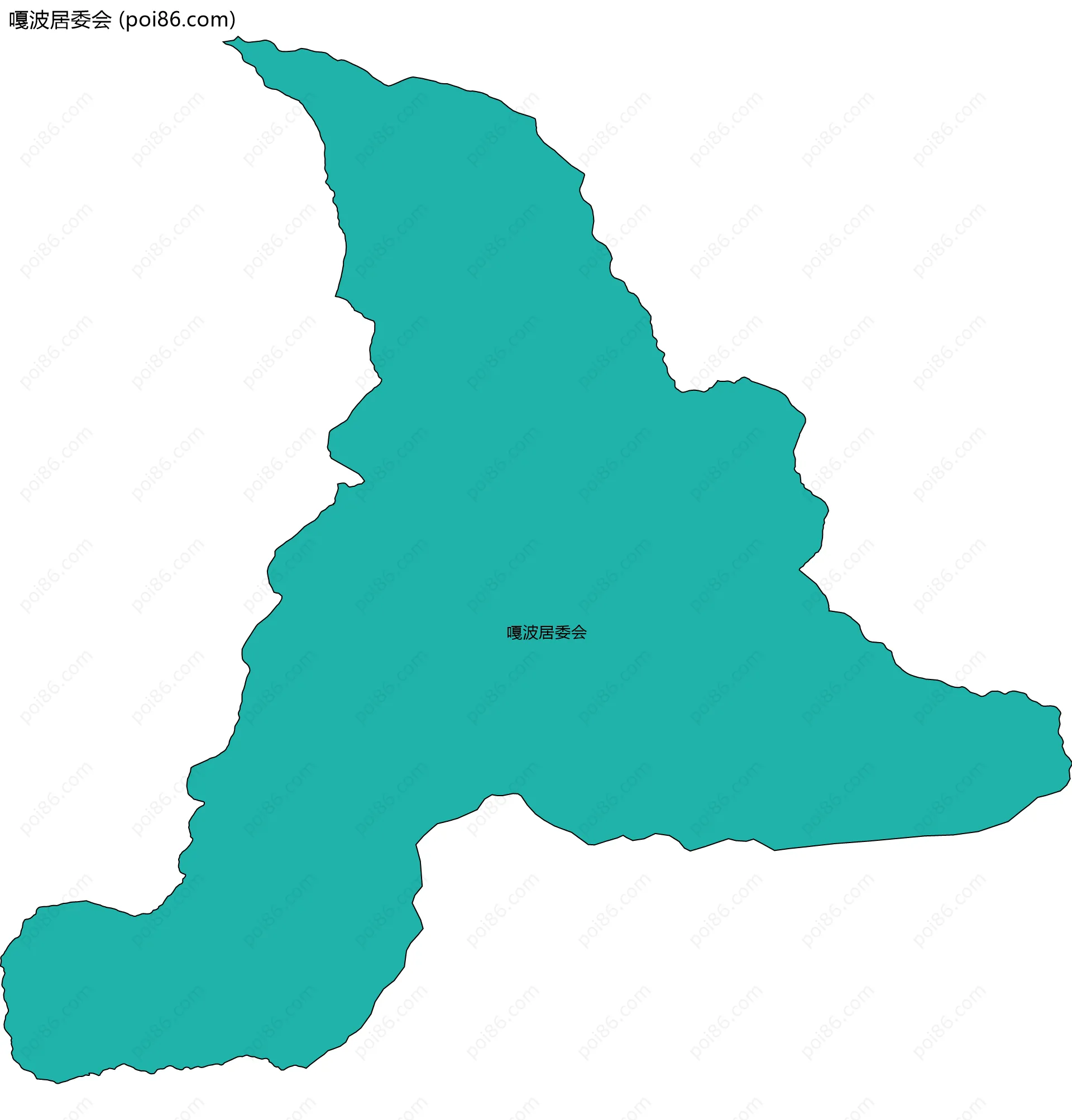 嘎波居委会边界地图