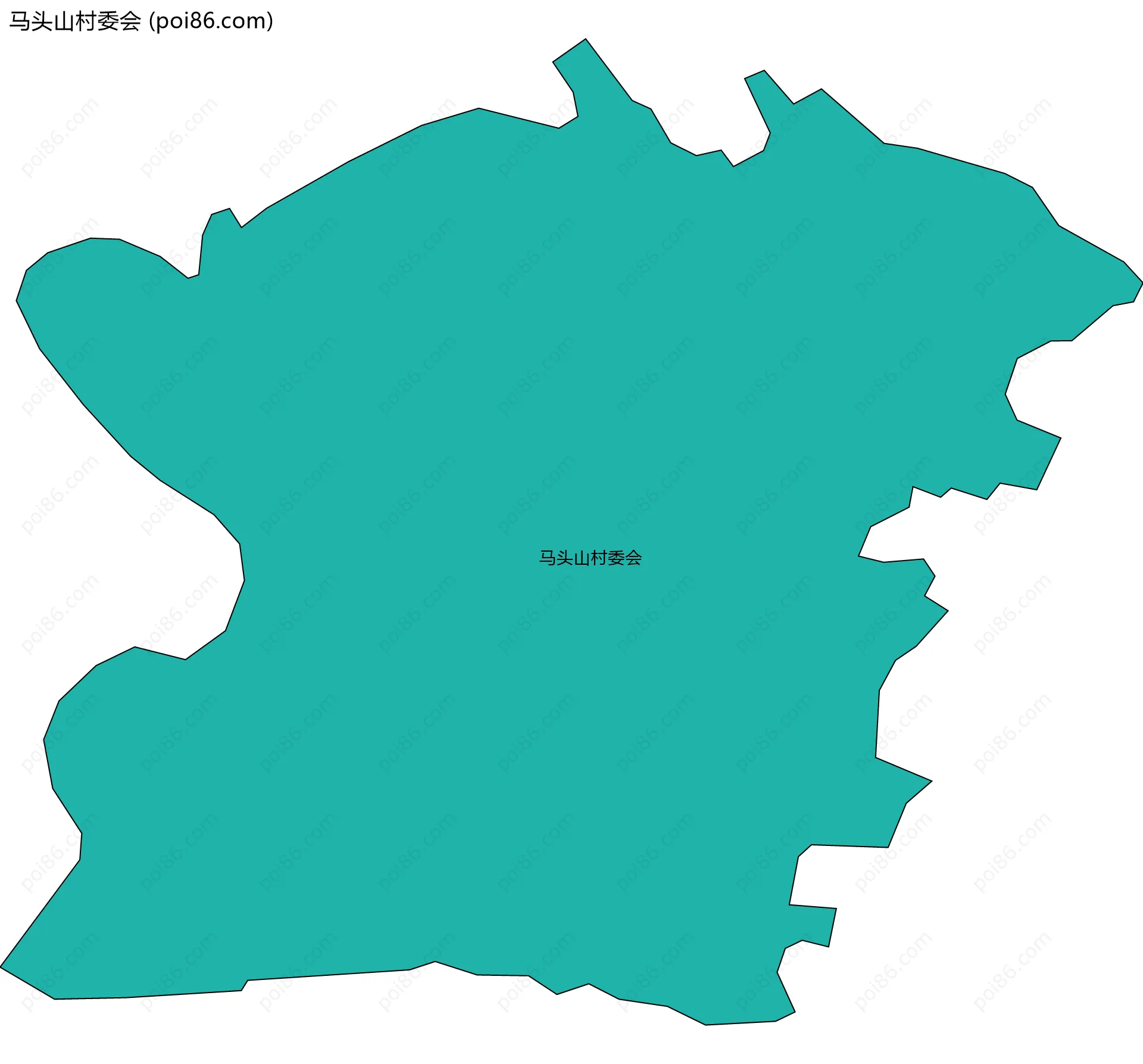 马头山村委会边界地图