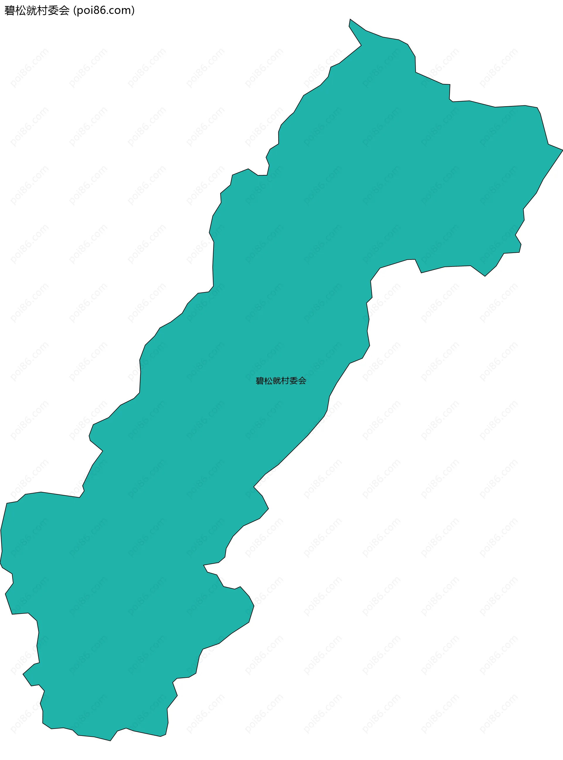 碧松就村委会边界地图