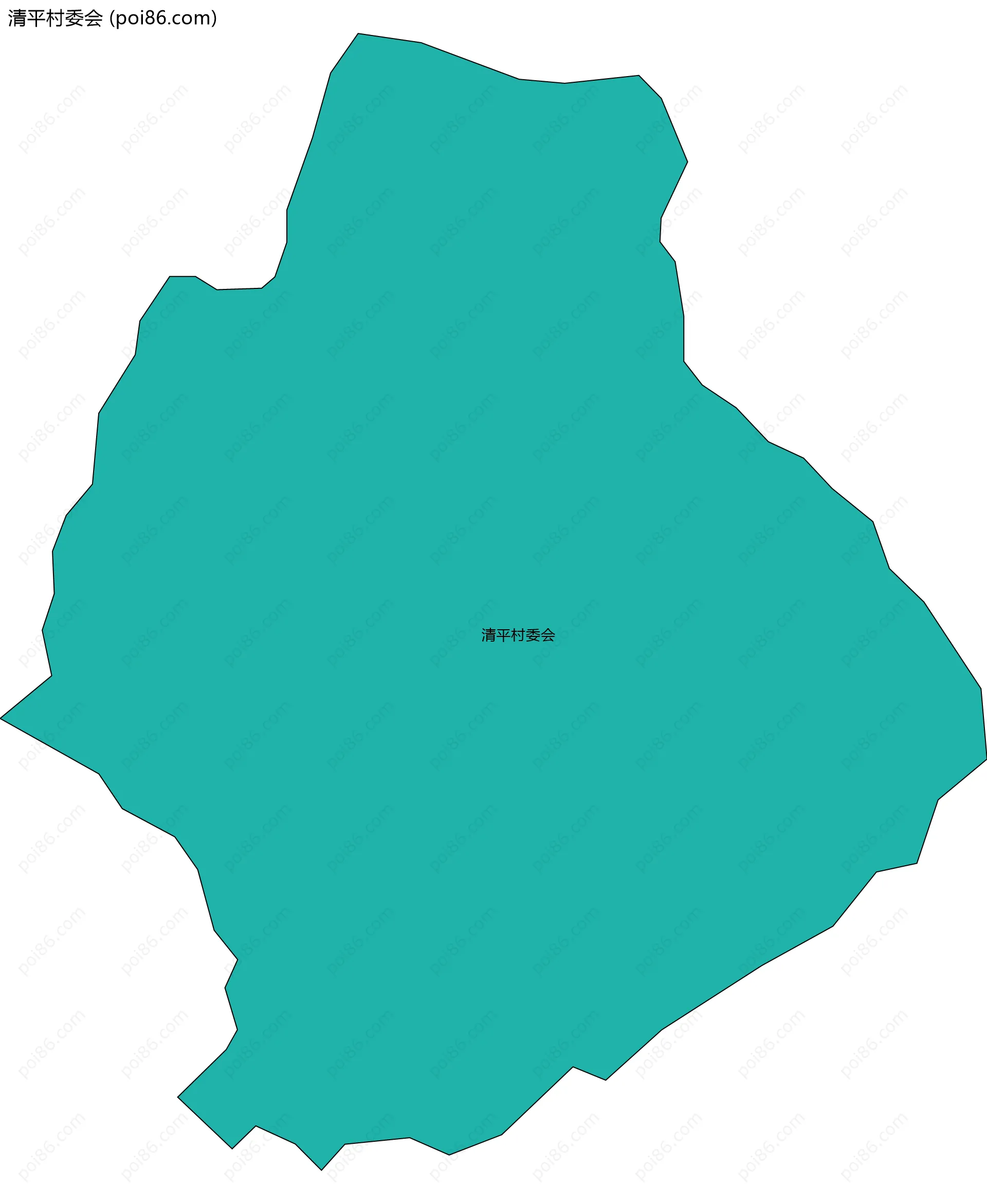 清平村委会边界地图