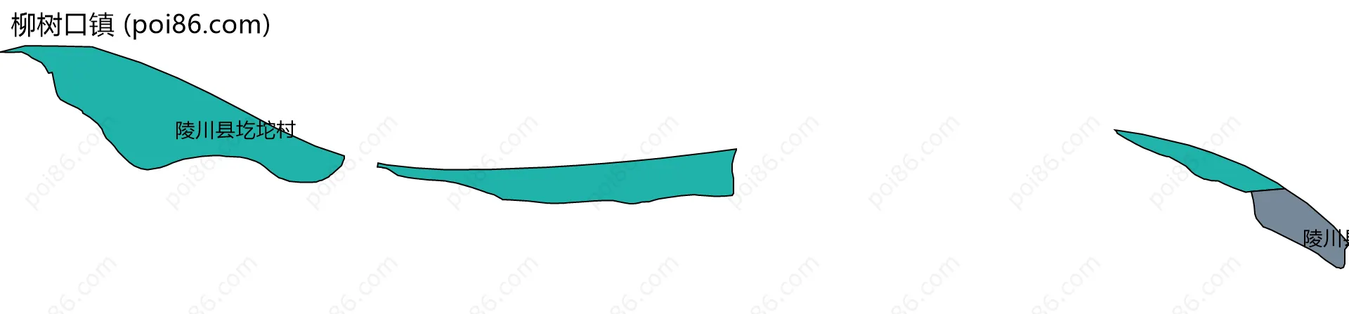 柳树口镇边界地图(五级行政区划)