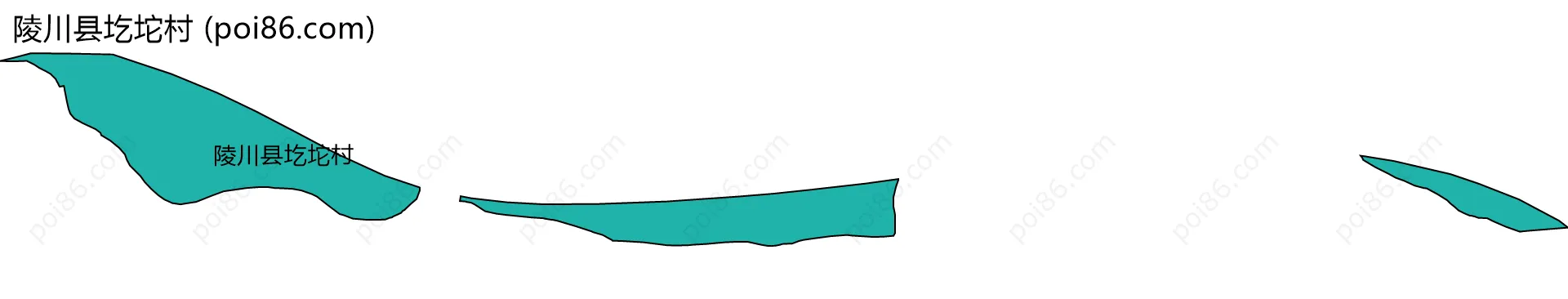 陵川县圪坨村边界地图