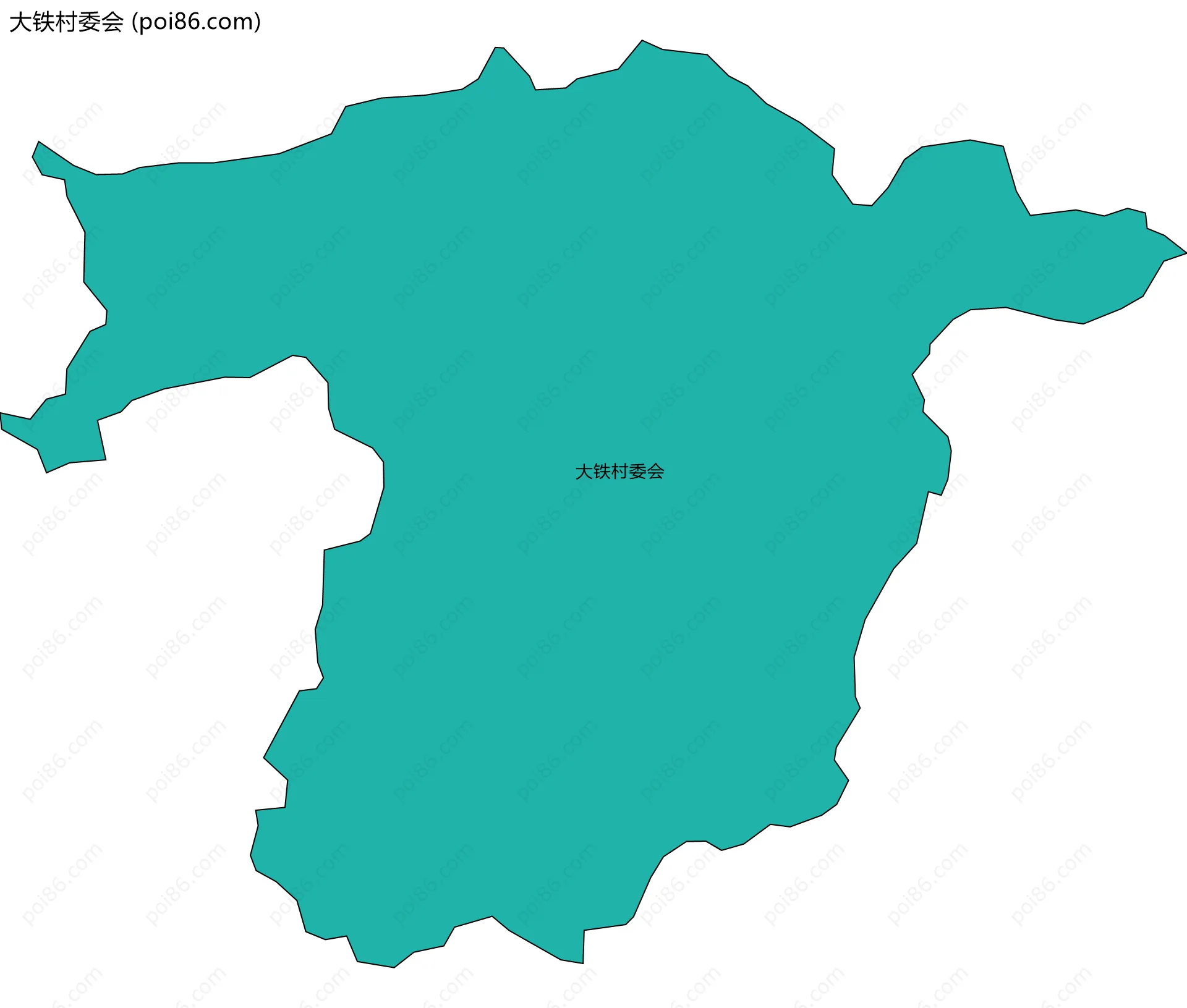 大铁村委会边界地图