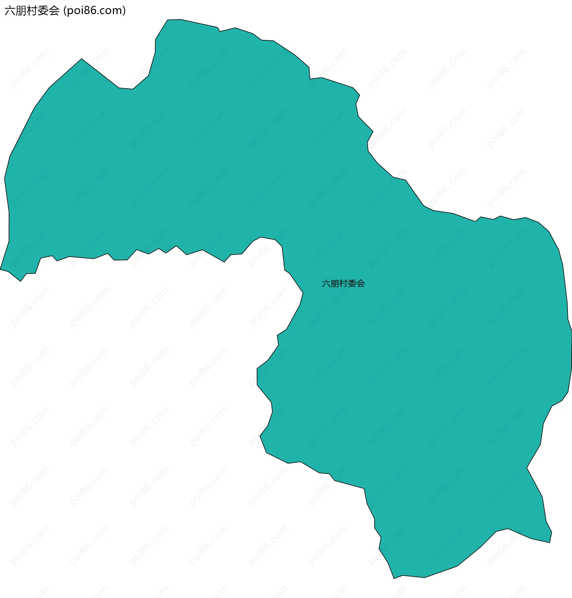 六朋村委会边界地图