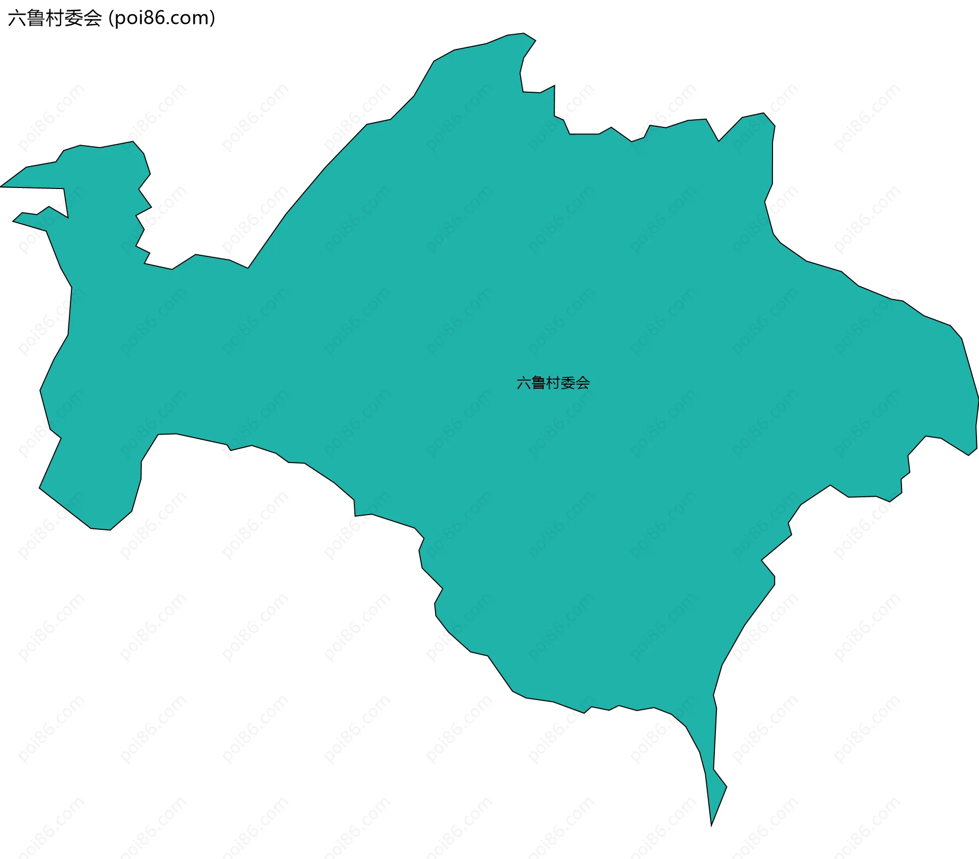 六鲁村委会边界地图