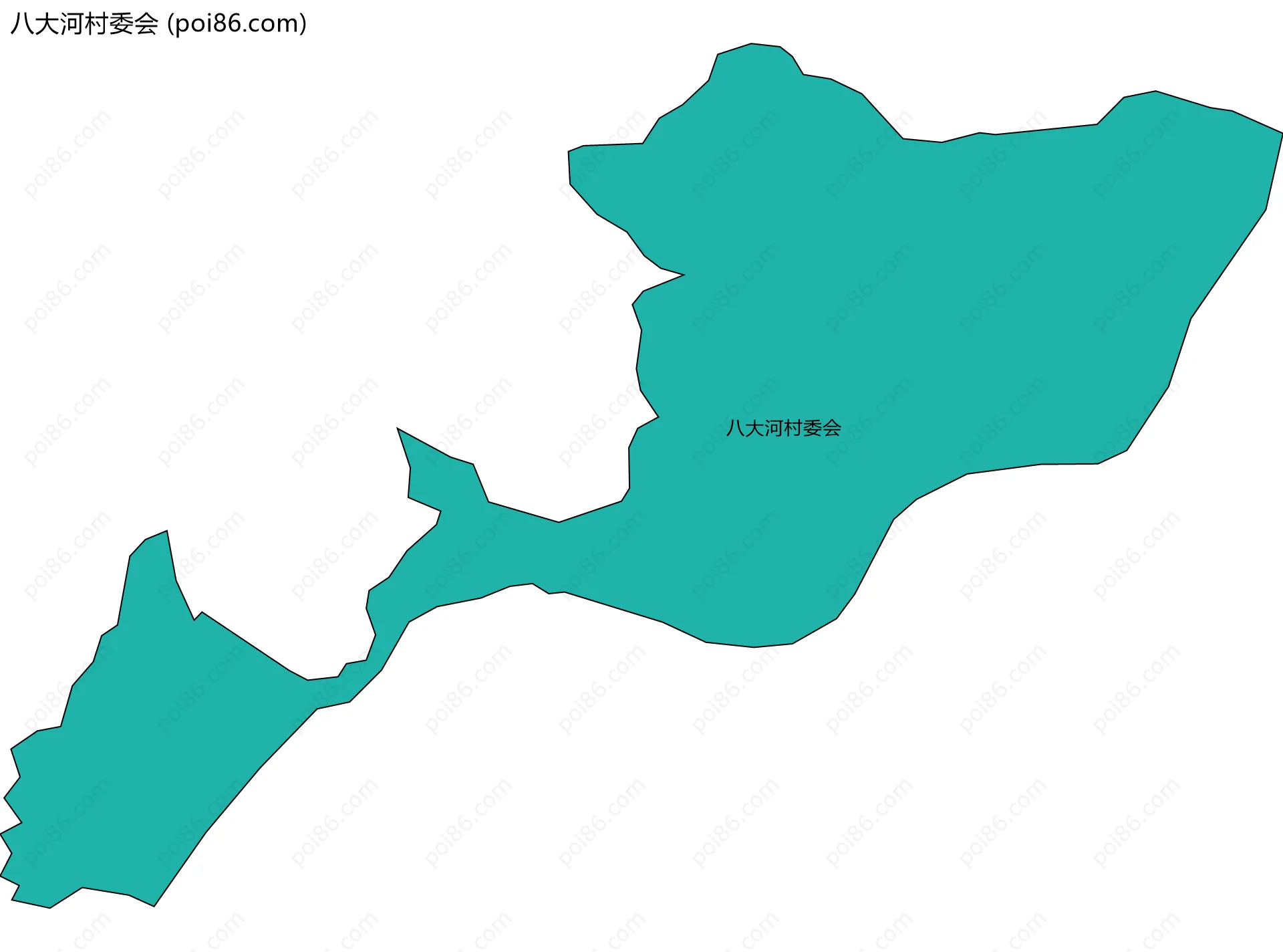 八大河村委会边界地图