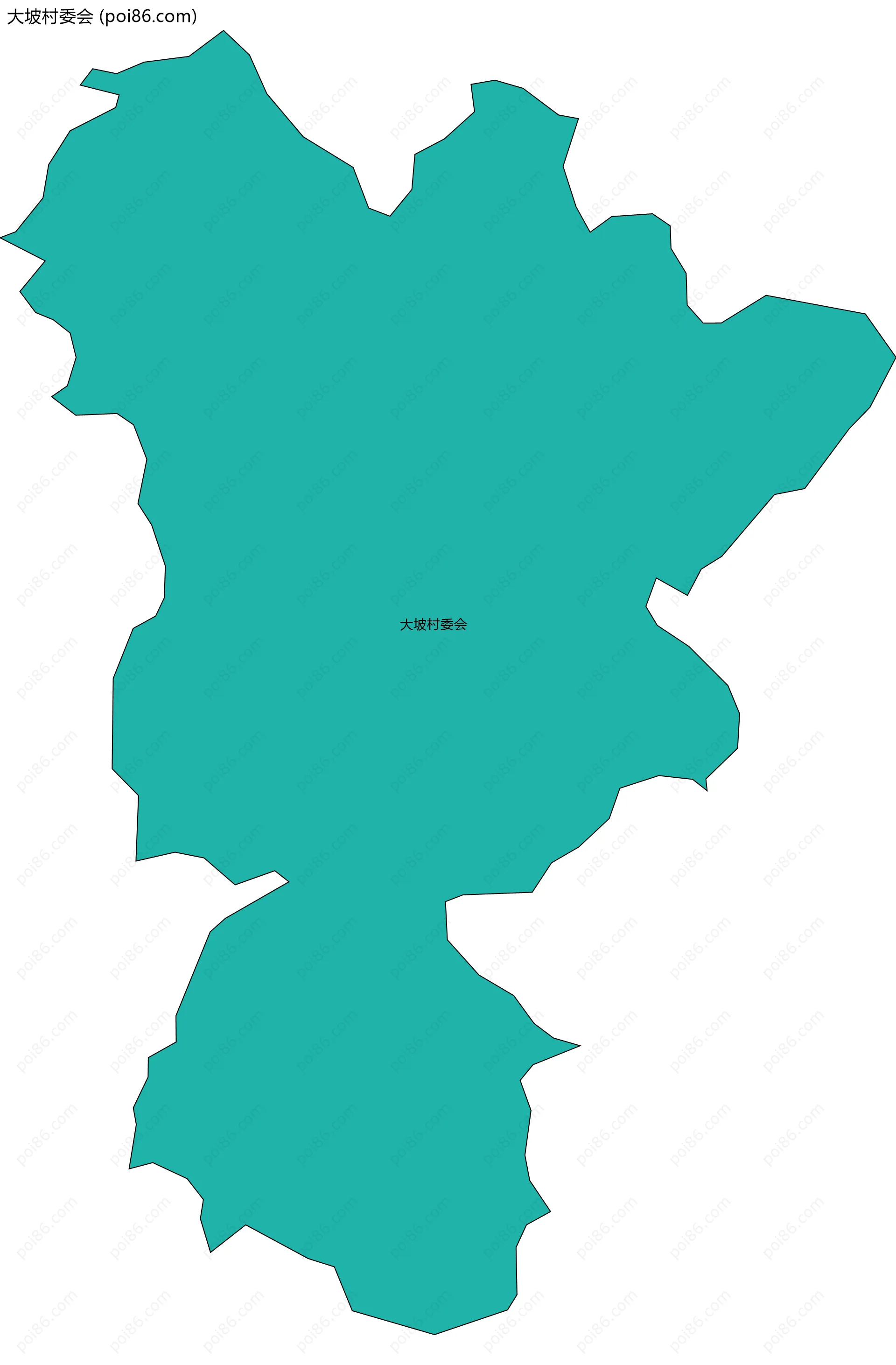 大坡村委会边界地图