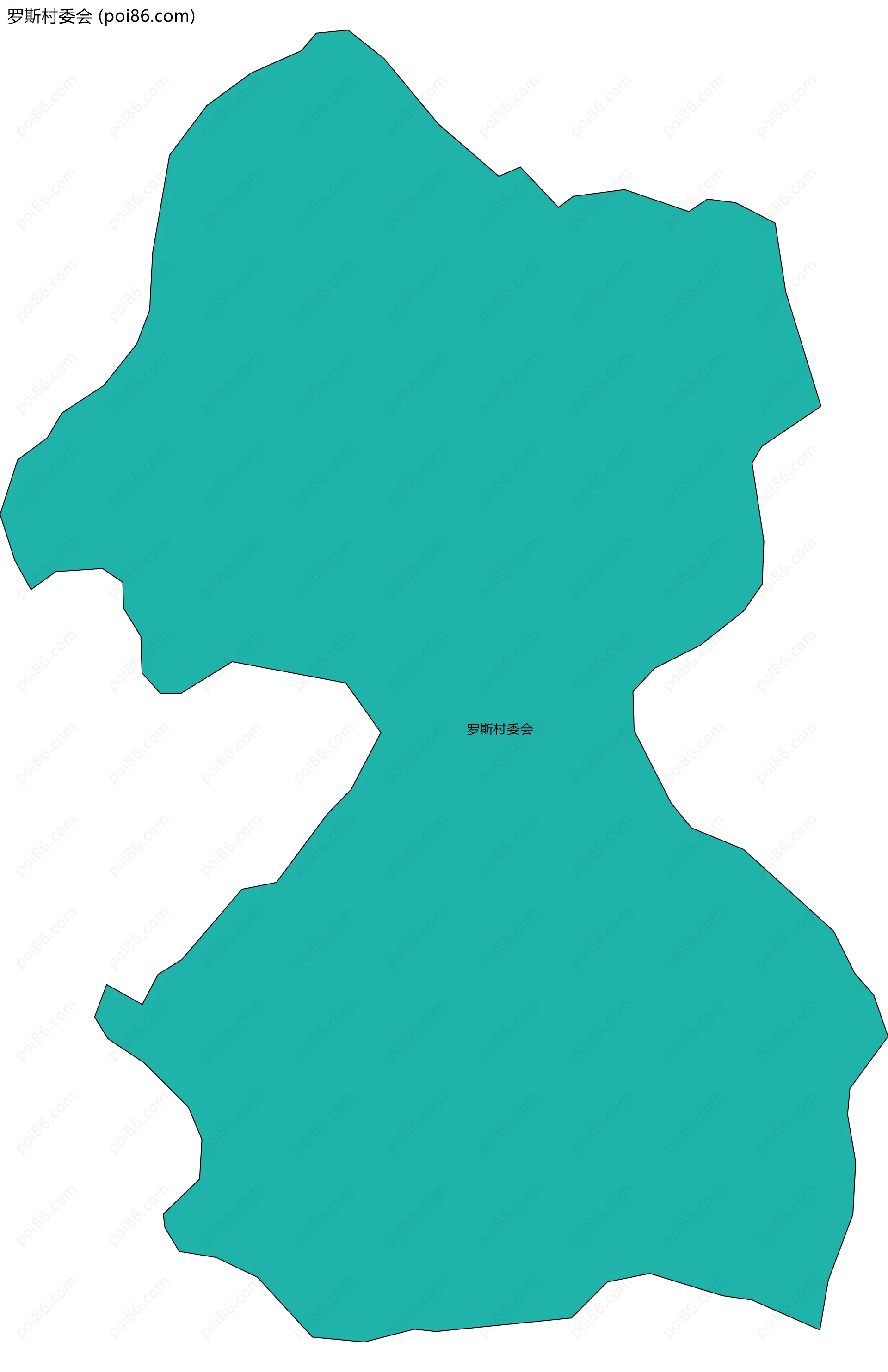 罗斯村委会边界地图