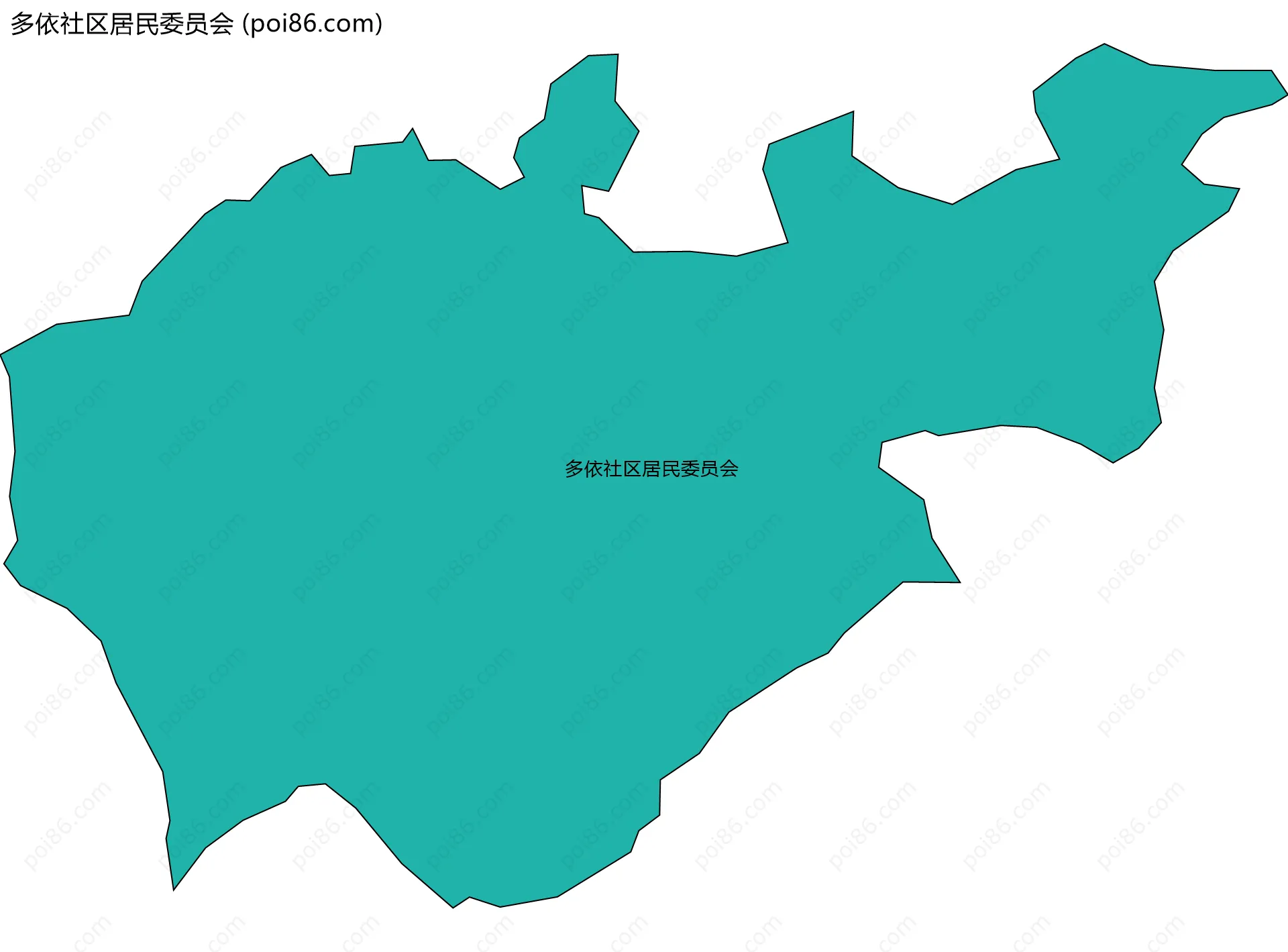 多依社区居民委员会边界地图