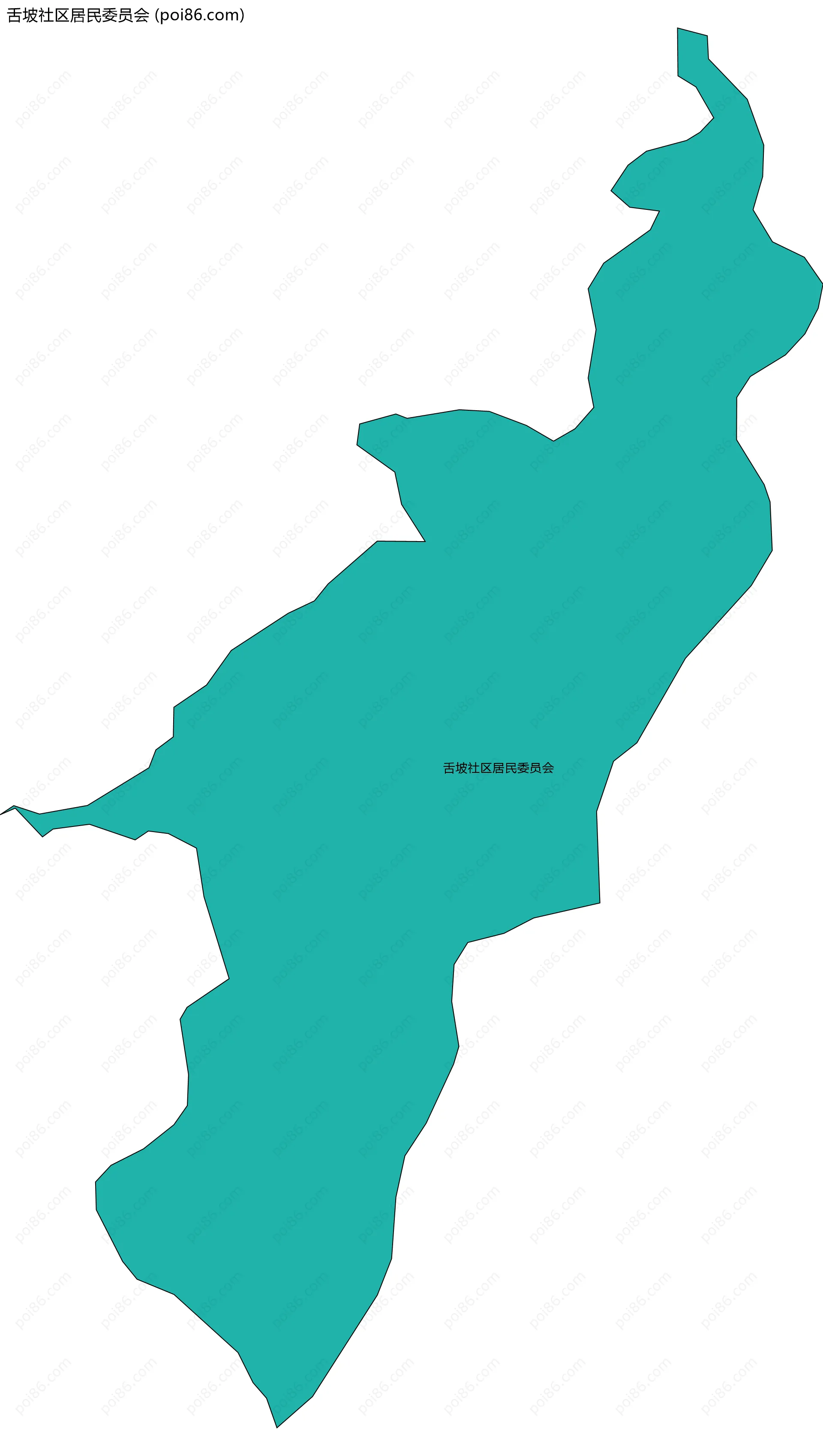 舌坡社区居民委员会边界地图