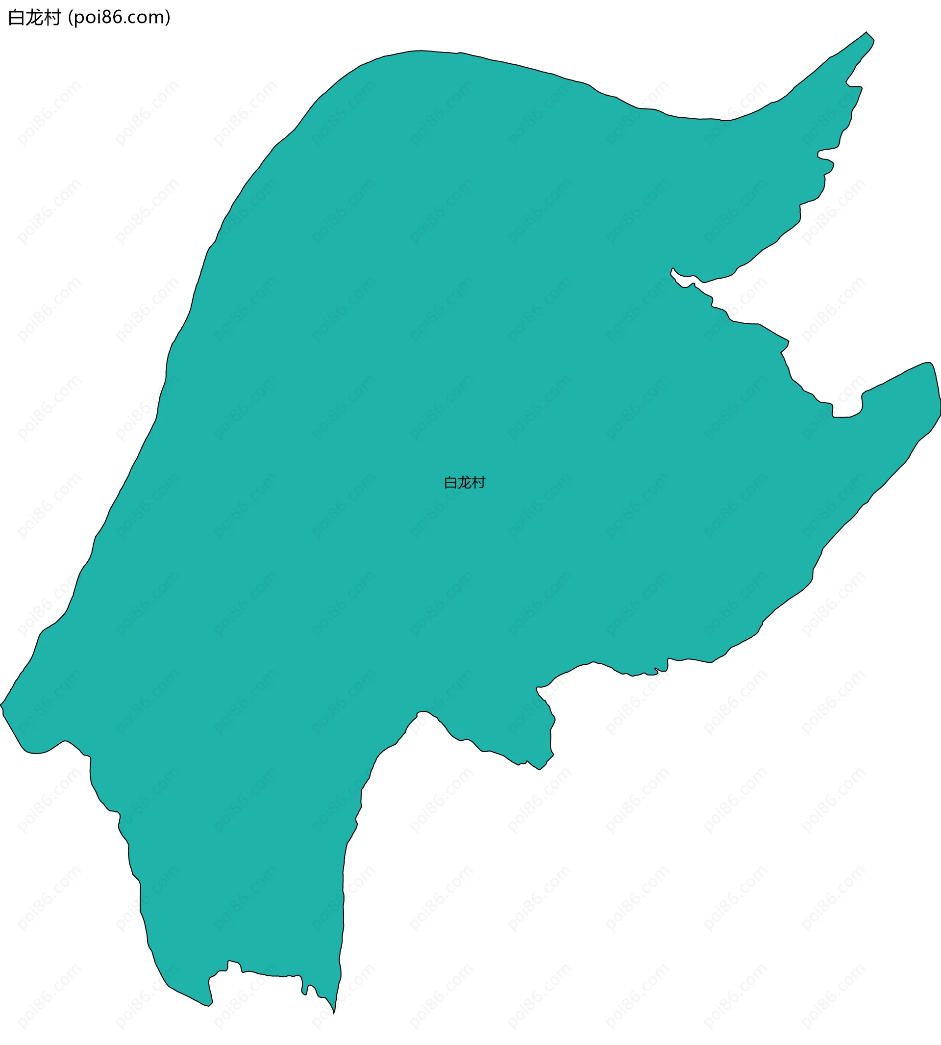 白龙村边界地图