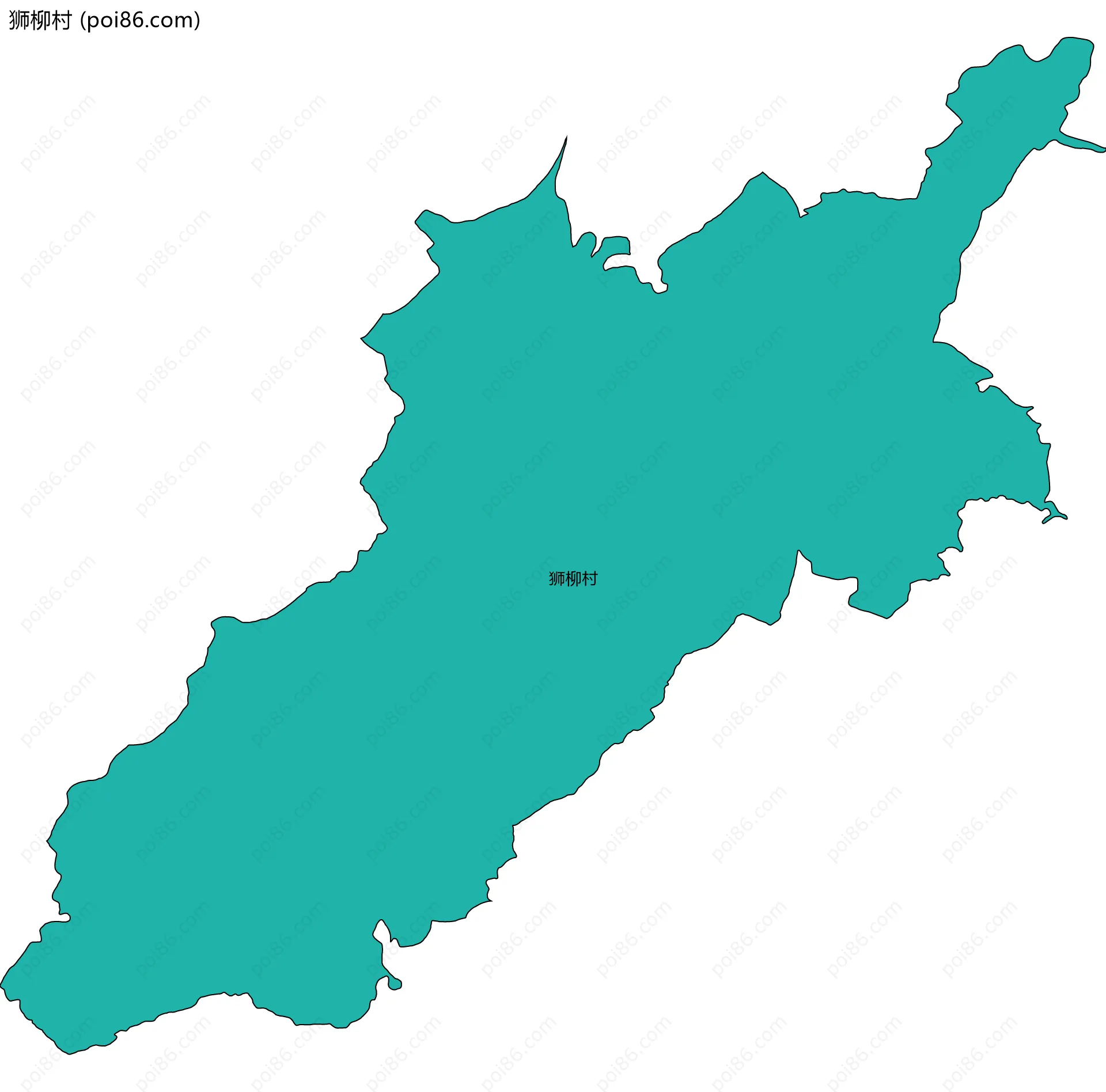 狮柳村边界地图