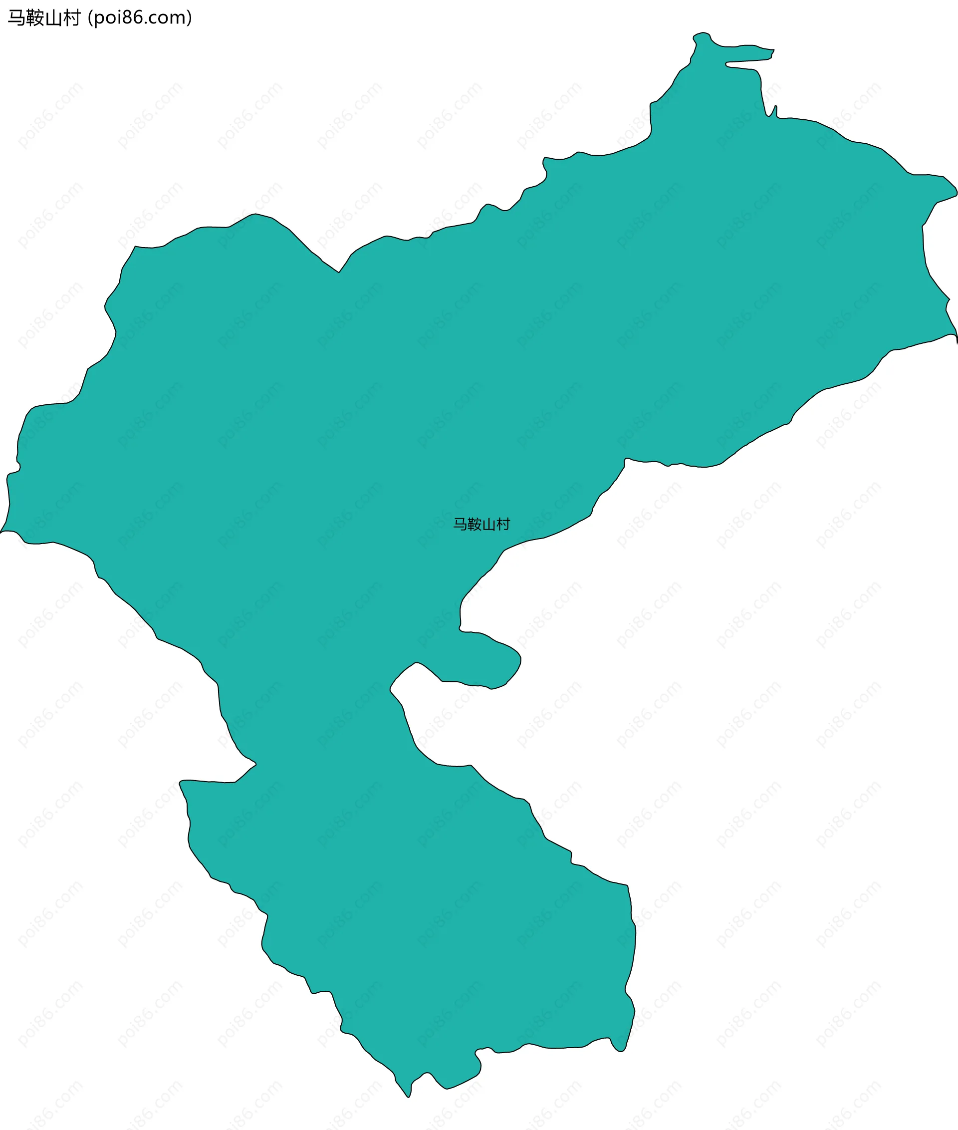 马鞍山村边界地图