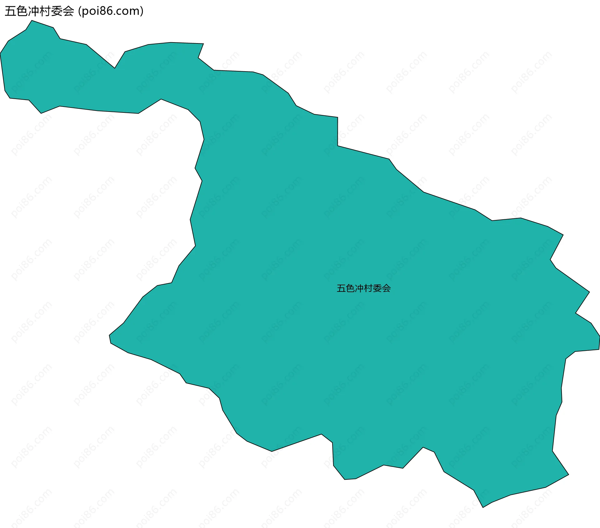 五色冲村委会边界地图