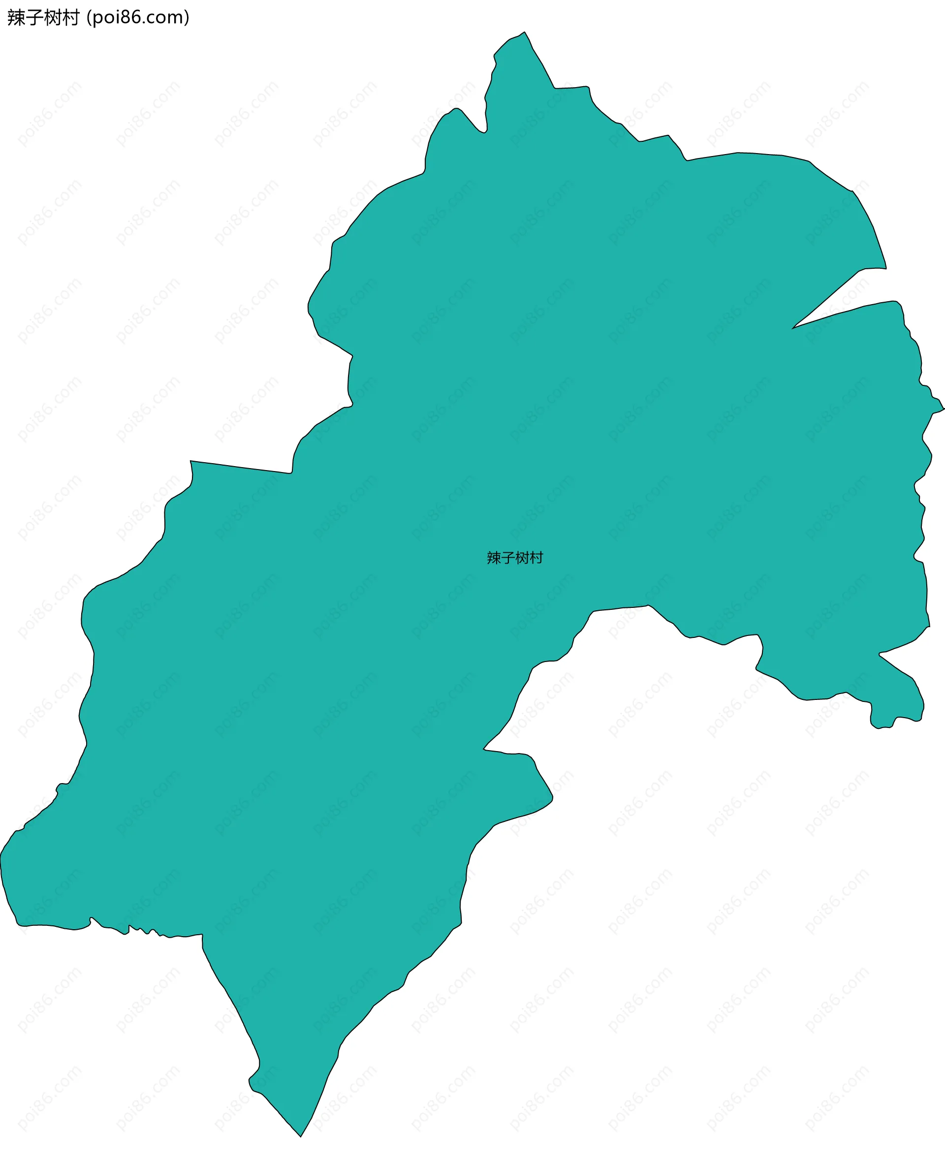 辣子树村边界地图