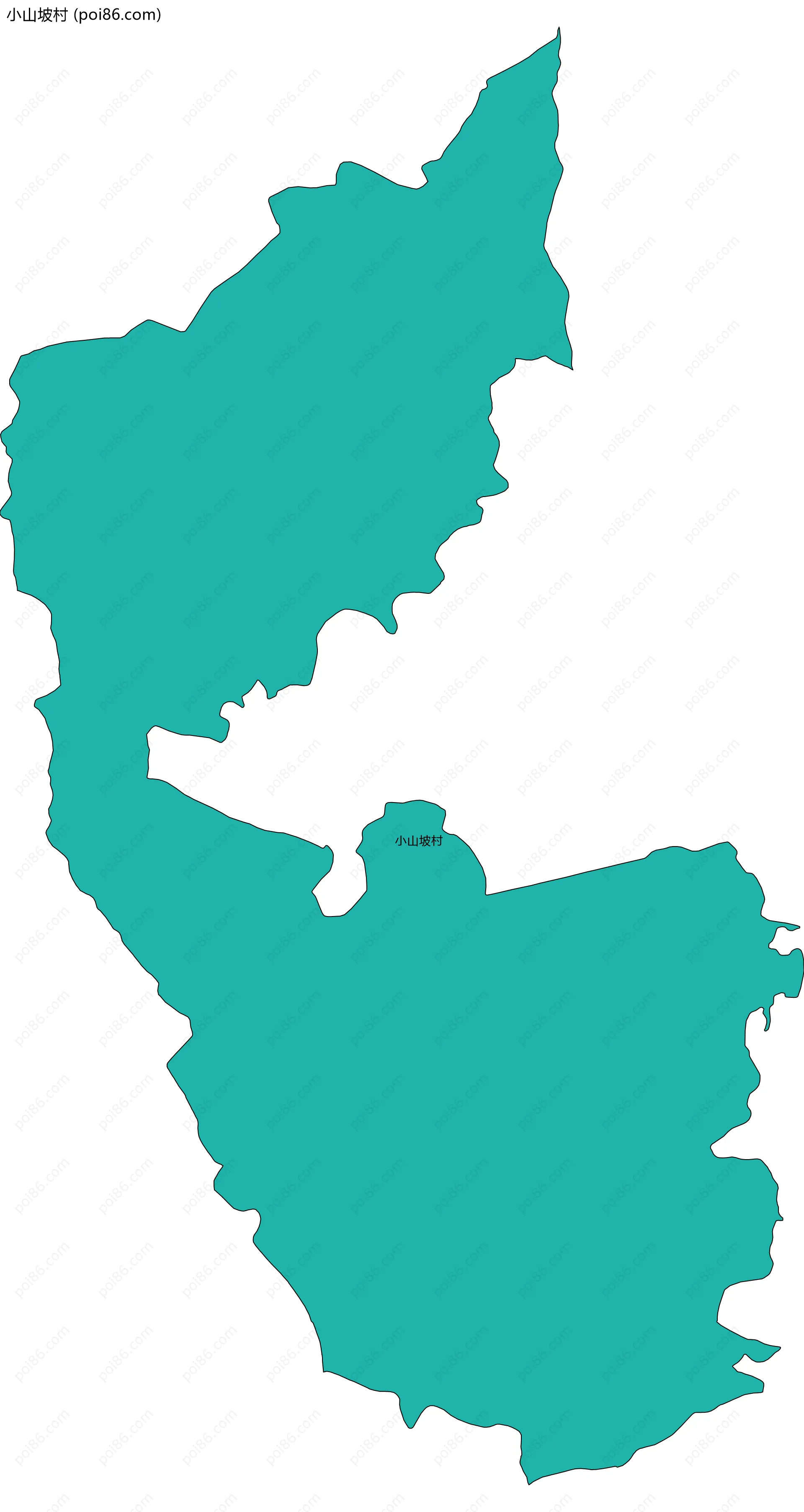 小山坡村边界地图