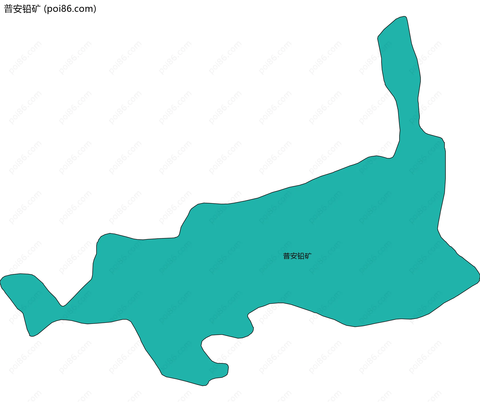 普安铅矿边界地图