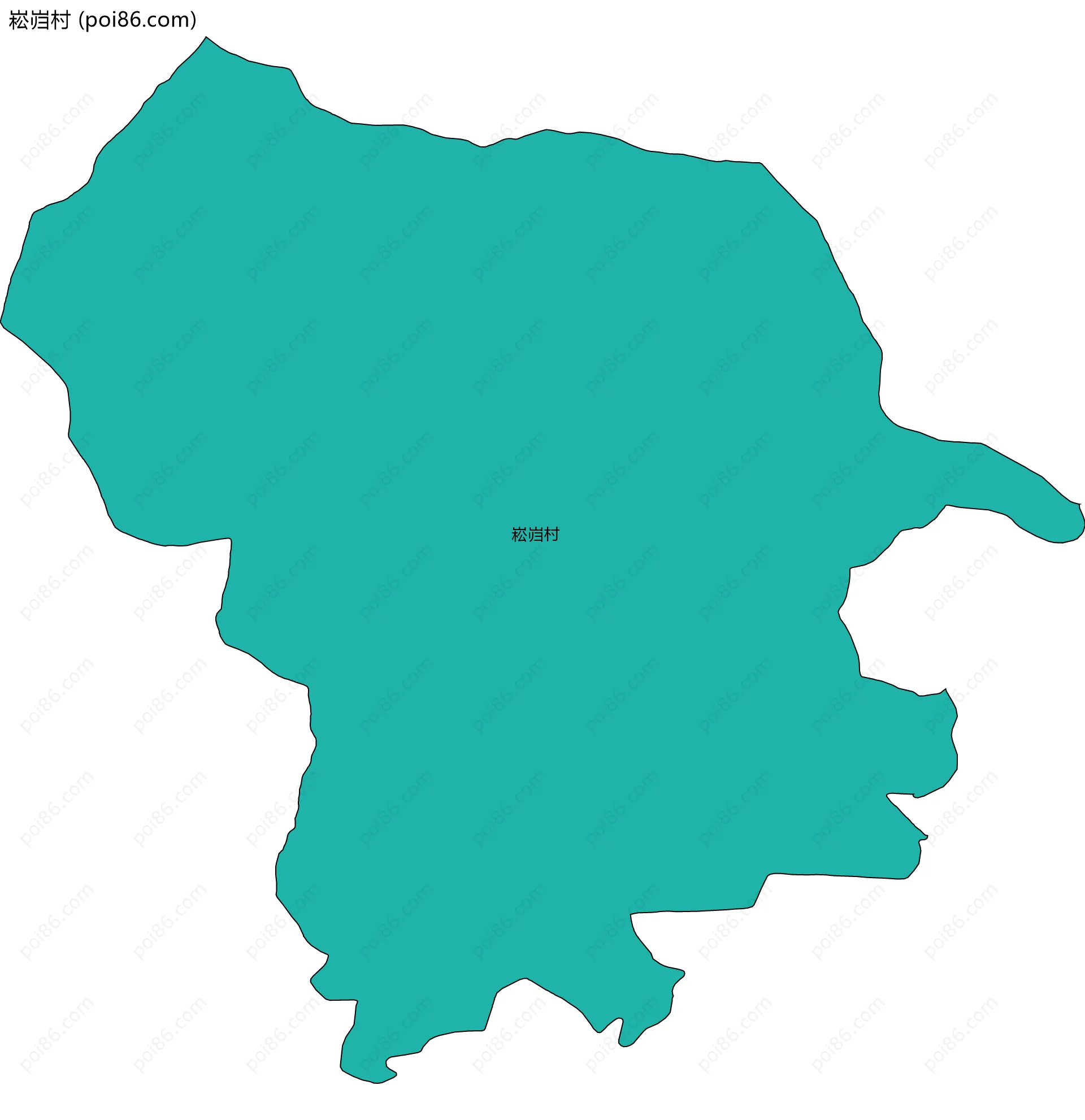 崧岿村边界地图