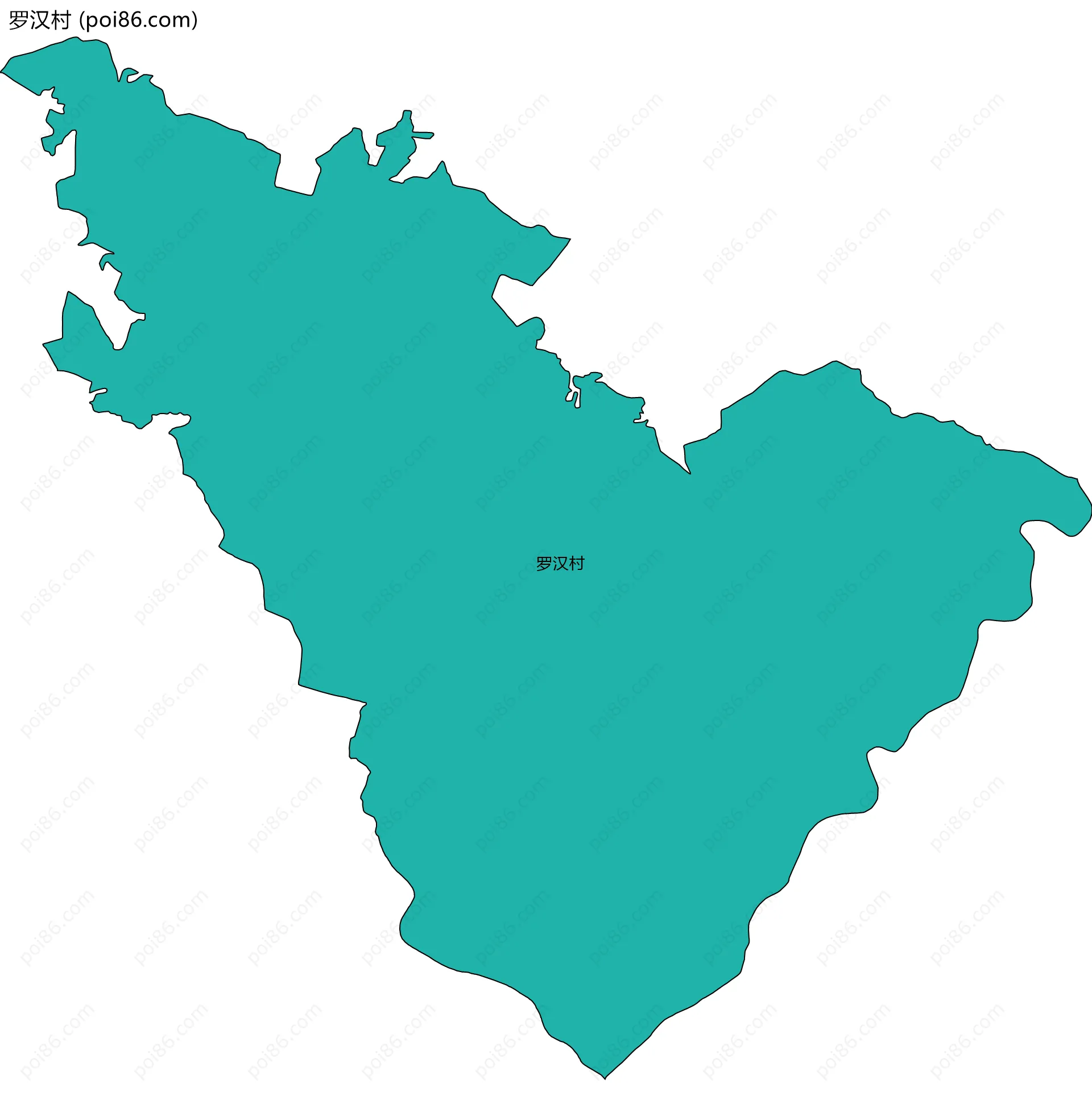 罗汉村边界地图